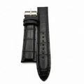 Leather Strap 18mm Black Croc-Effect Genuine Leather Siver Buckle- £7.99
