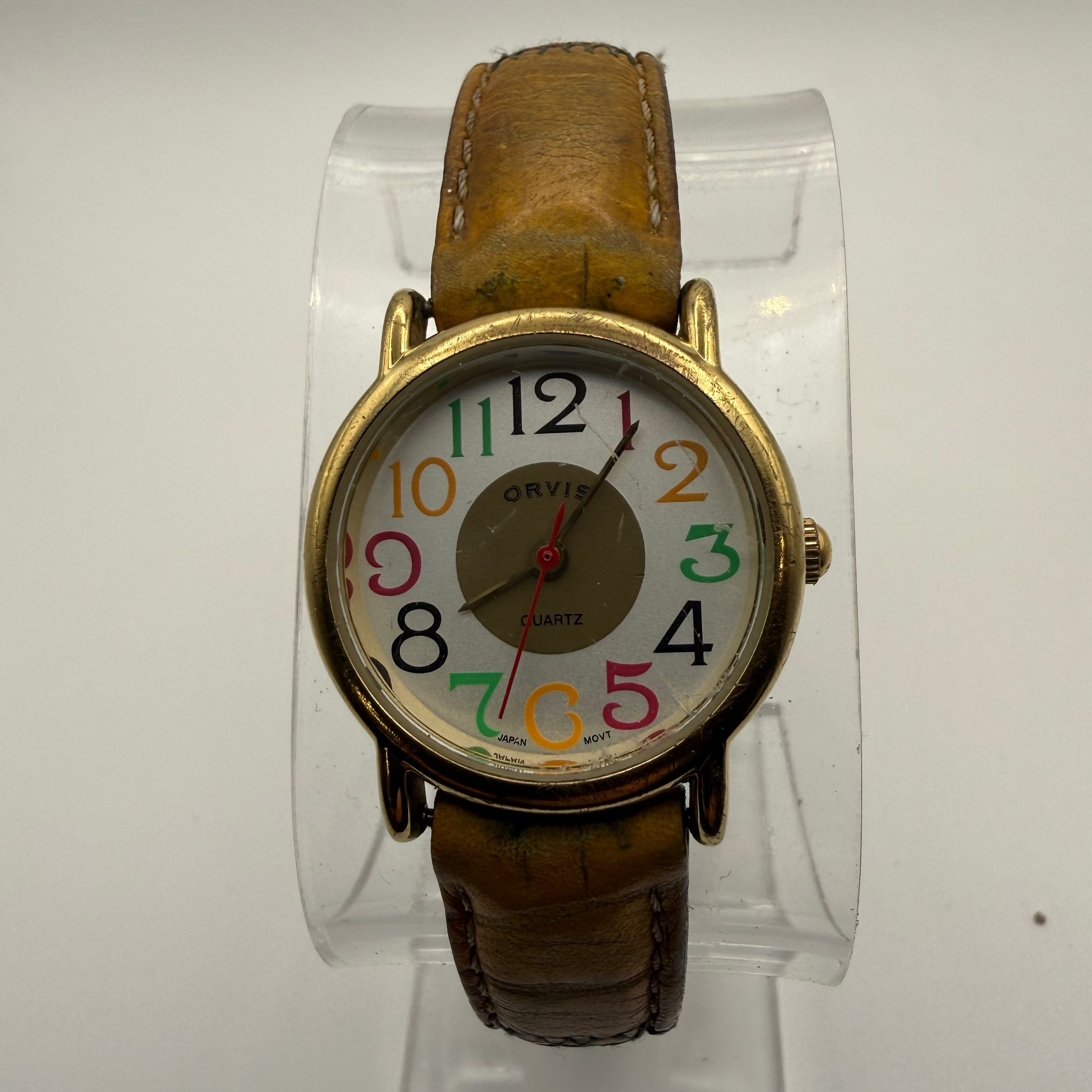 Orvis Quartz Ladies Watch – Gold Tone Case with Multicolour Dial- £14.99