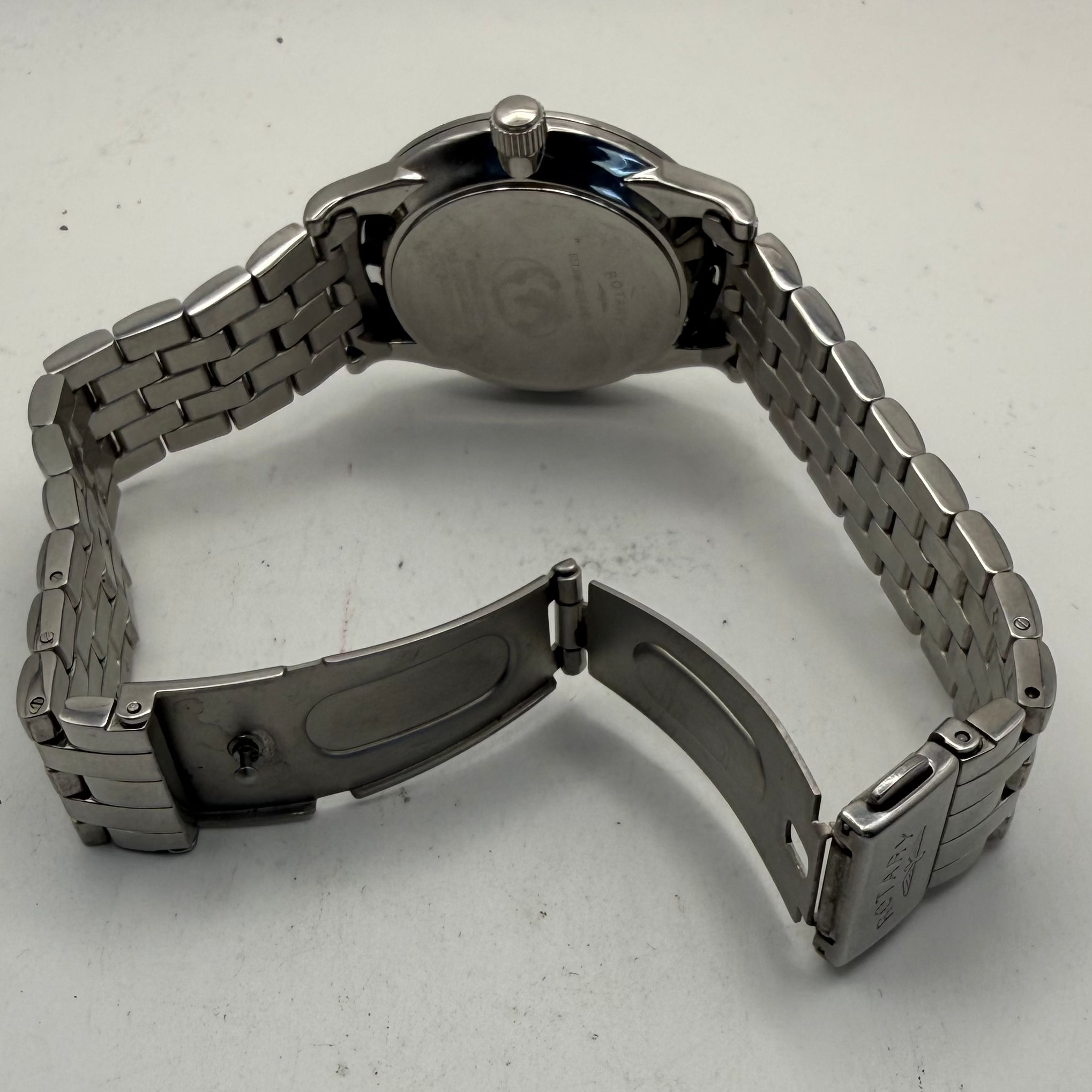 Rotary GB03880/21 Gentleman's Quartz Watch – Box, Instructions & Spare Links – New Battery Fitted- £70.00