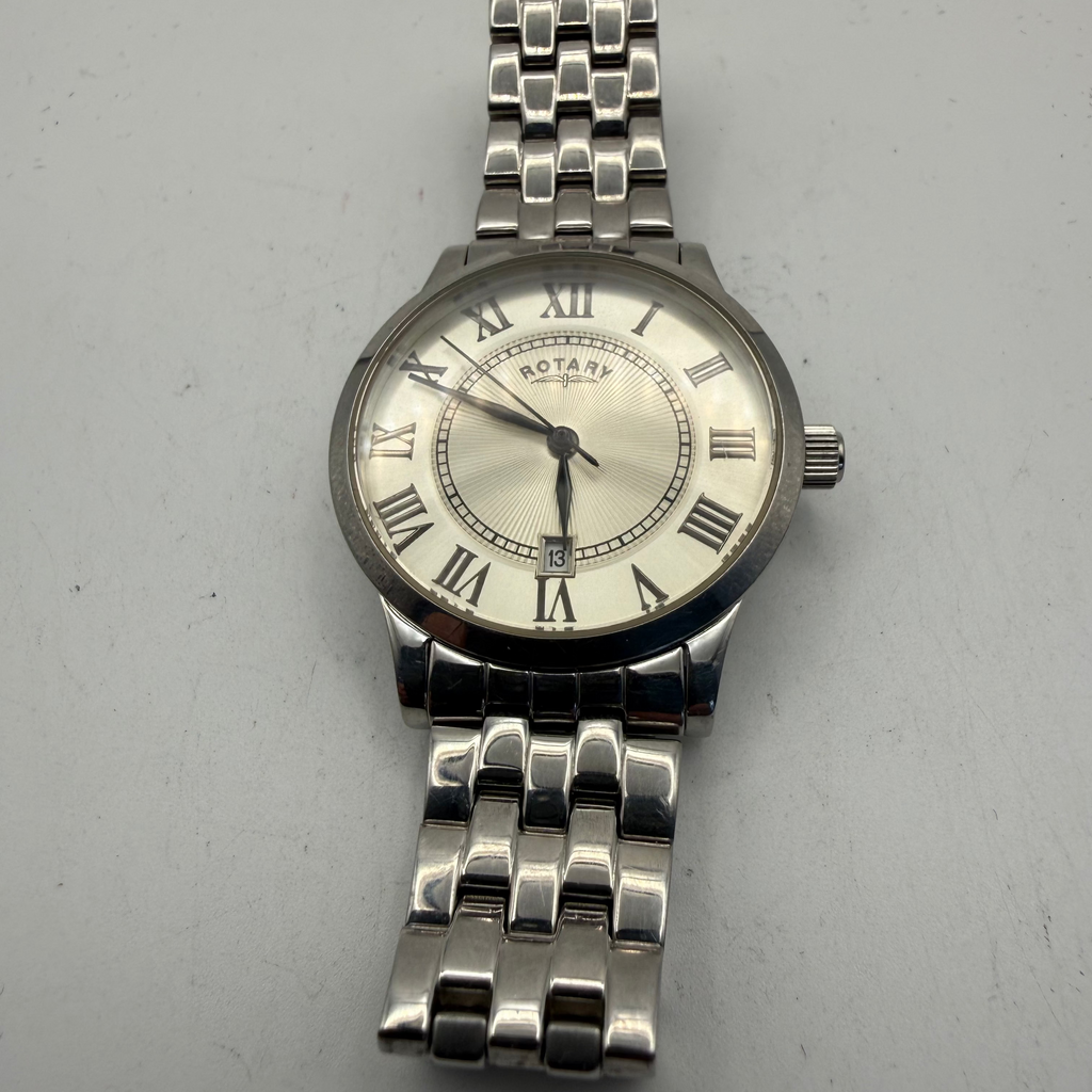 Rotary GB03880/21 Gentleman's Quartz Watch – Box, Instructions & Spare Links – New Battery Fitted- £70.00