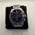 Seiko Solar Chronograph 100M Blue Dial Men's Watch – Box, Instructions & Spare Links- £200.00