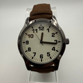 No Brand-Classic Minimalist Brown Leather Watch- £9.99
