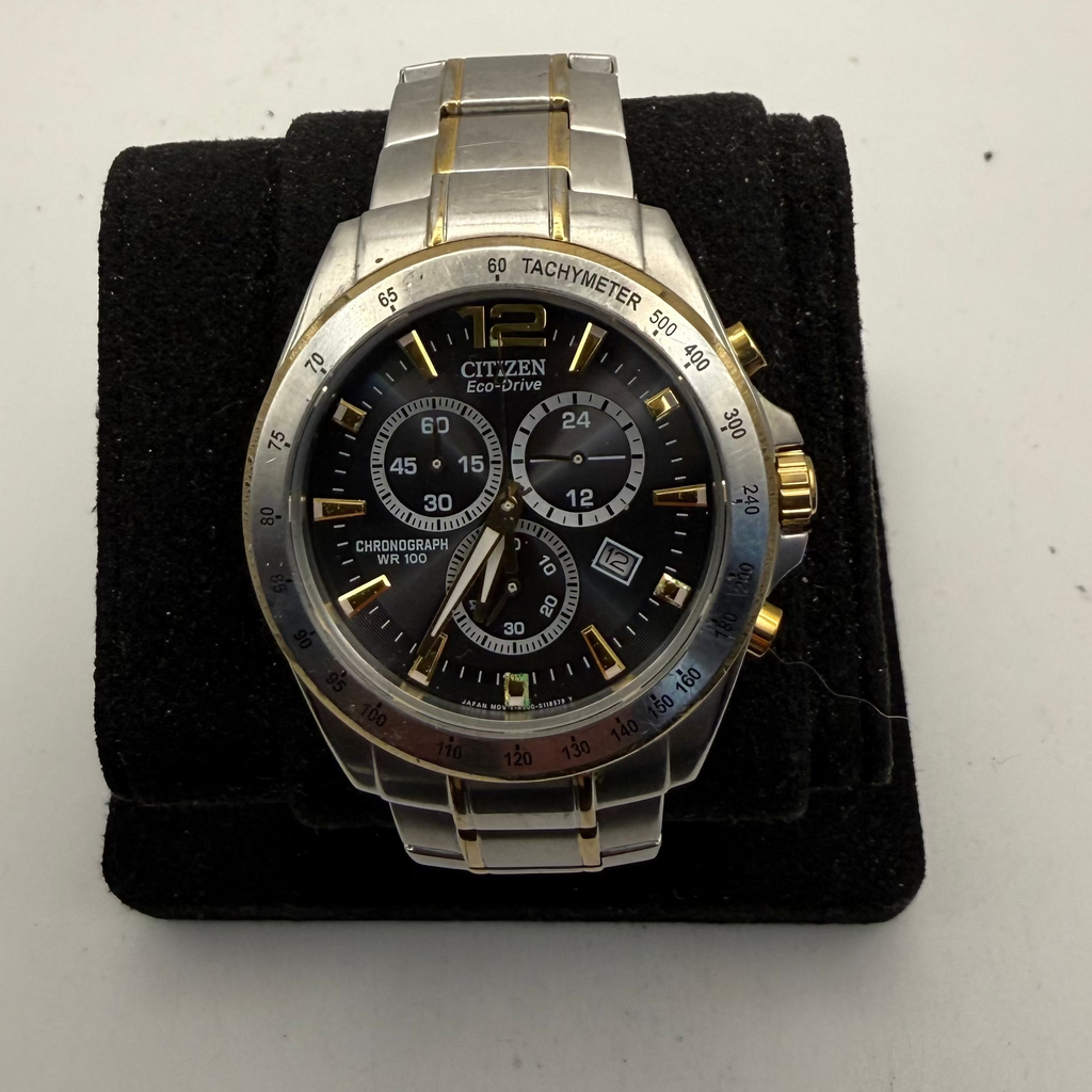 Citizen Eco-Drive Chronograph Two-Tone Men's Watch 44mm WR100 (Fully Tested and Working)- £100.00