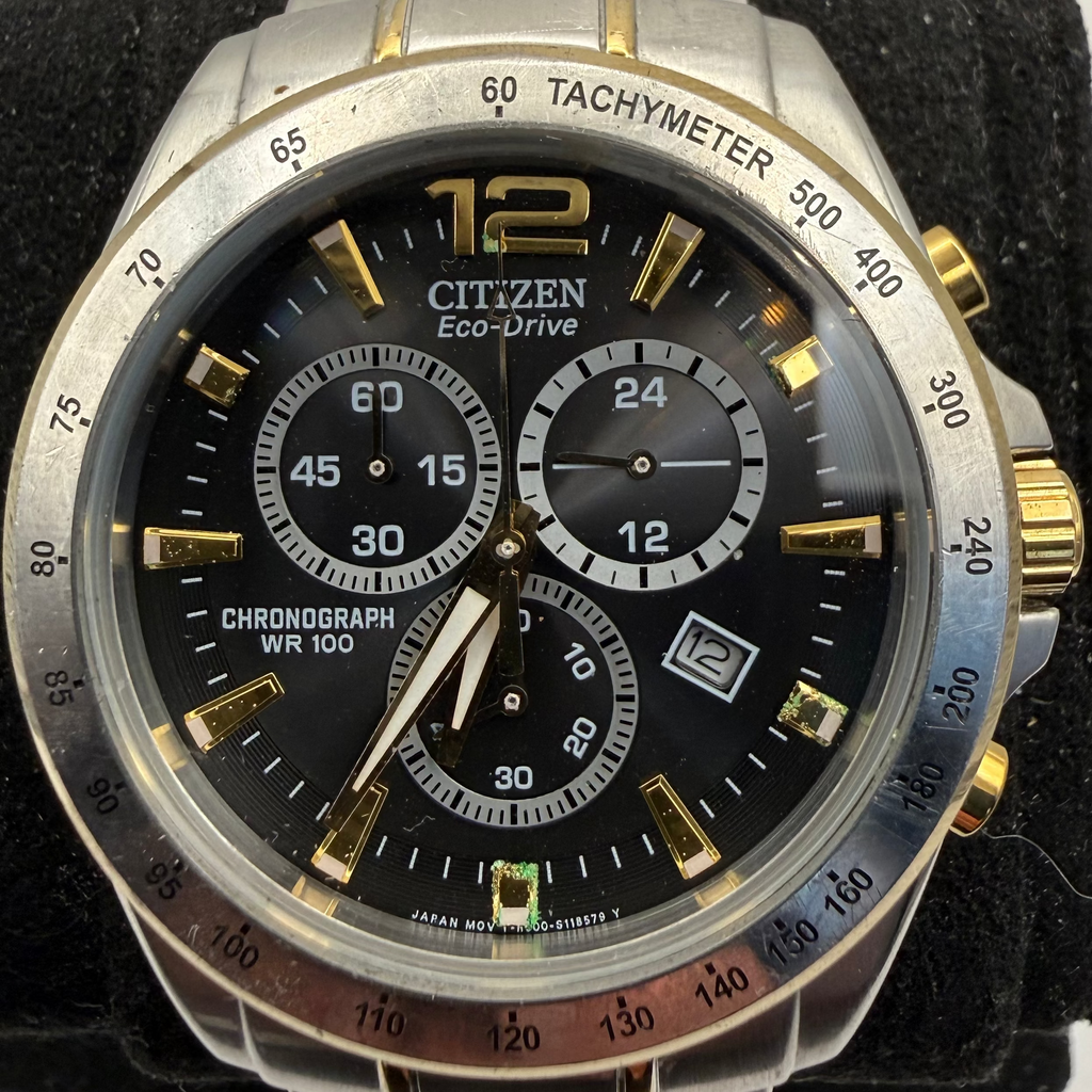 Citizen Eco-Drive Chronograph Two-Tone Men's Watch 44mm WR100 (Fully Tested and Working)- £100.00