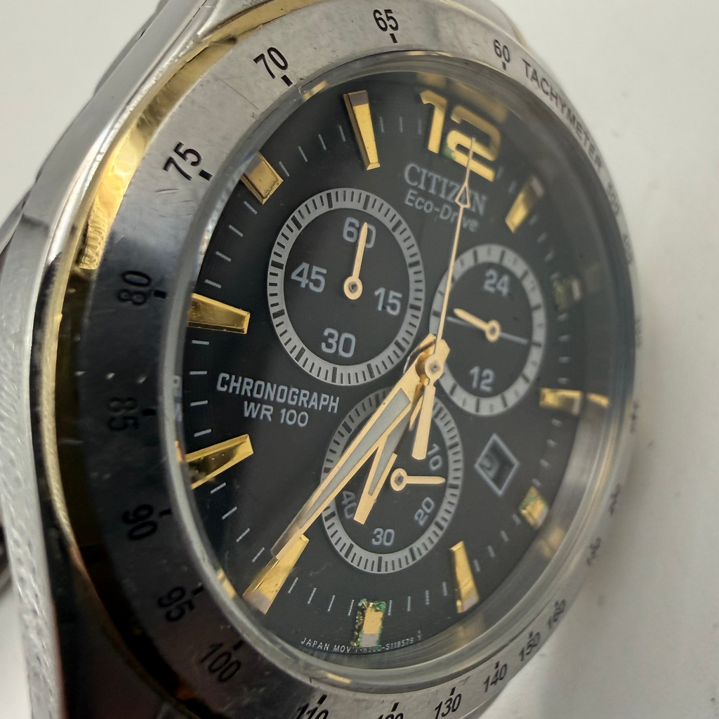 Citizen Eco-Drive Chronograph Two-Tone Men's Watch 44mm WR100 (Fully Tested and Working)- £100.00