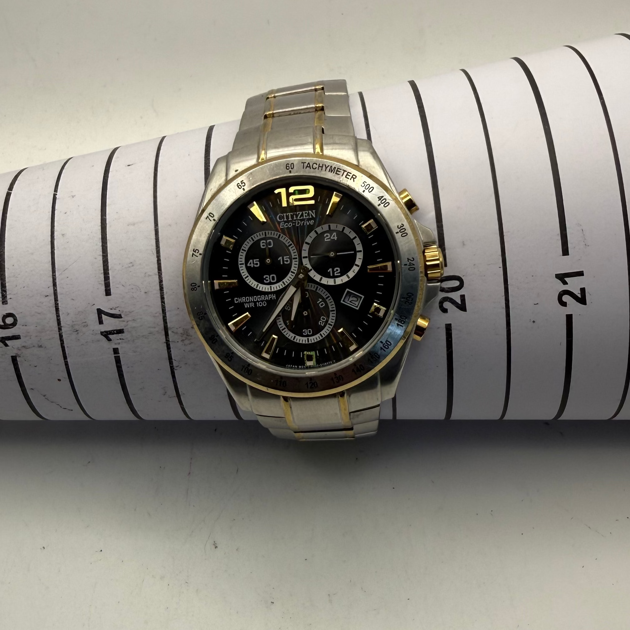 Citizen Eco-Drive Chronograph Two-Tone Men's Watch 44mm WR100 (Fully Tested and Working)- £100.00