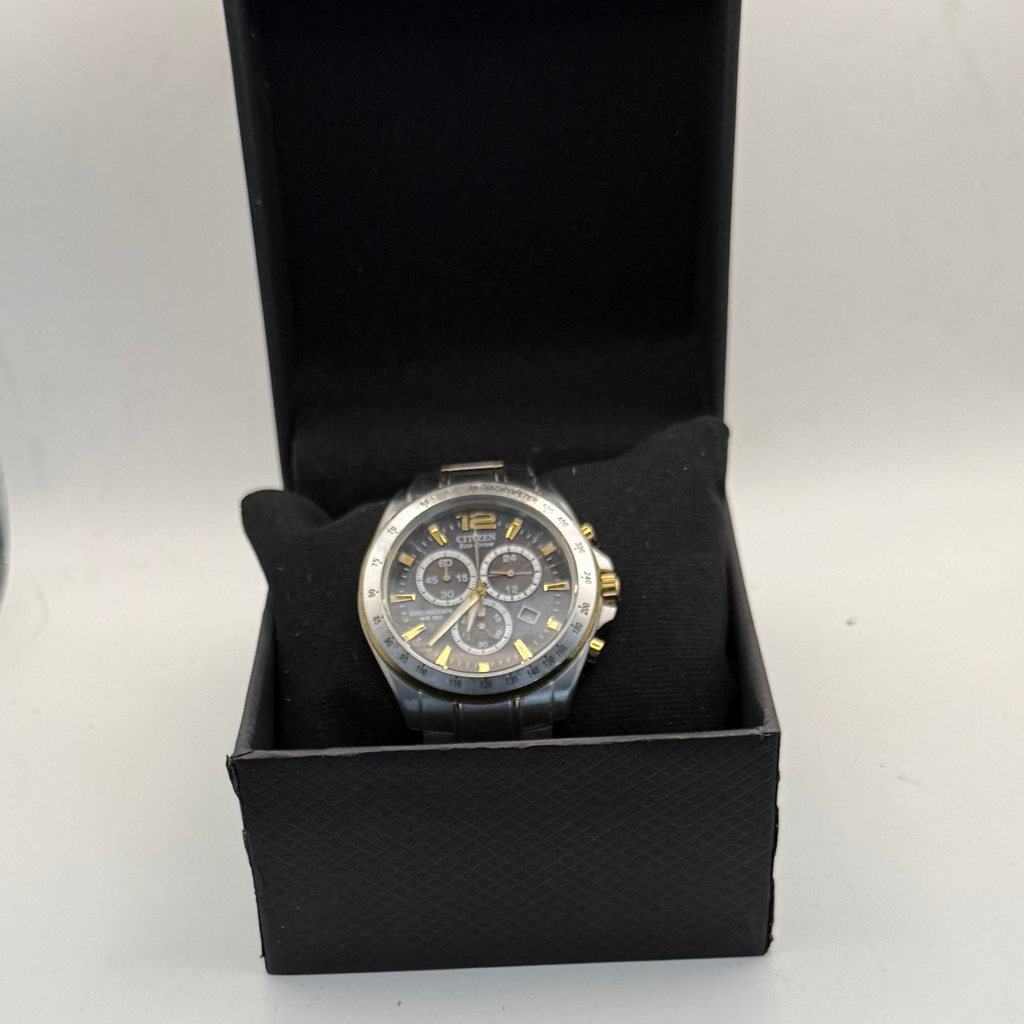 Citizen Eco-Drive Chronograph Two-Tone Men's Watch 44mm WR100 (Fully Tested and Working)- £100.00