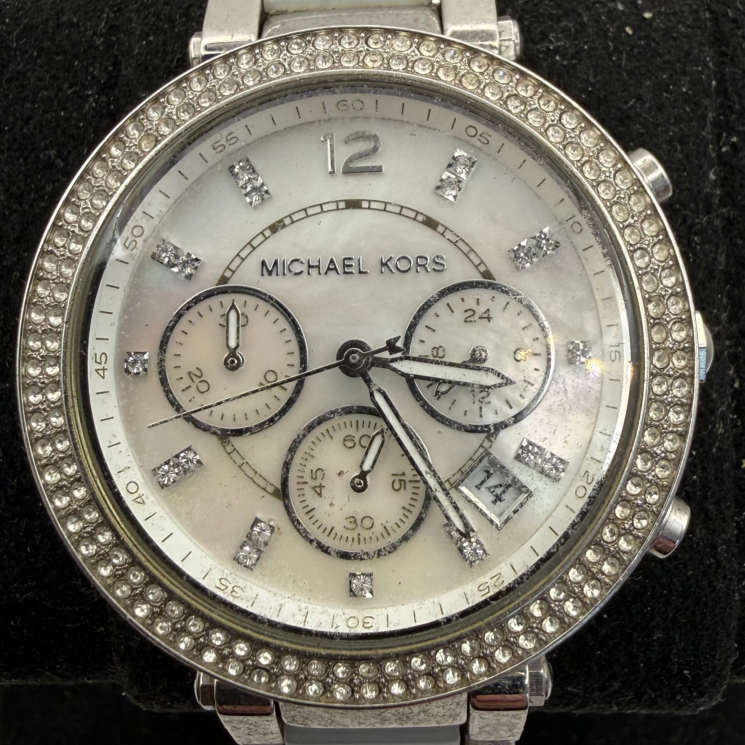 Michael Kors Ladies Chronograph Crystal Bezel Watch 42mm (Fully Tested and Working)- £45.00