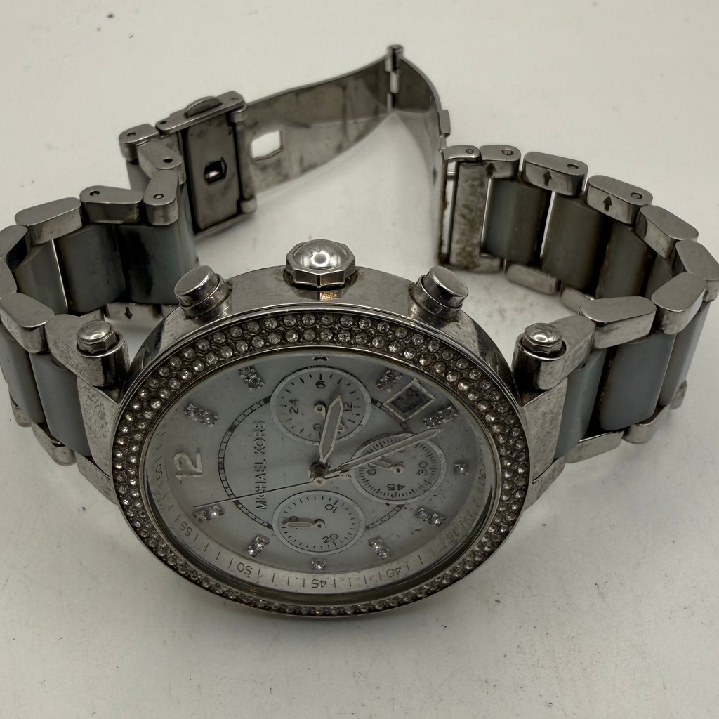 Michael Kors Ladies Chronograph Crystal Bezel Watch 42mm (Fully Tested and Working)- £45.00