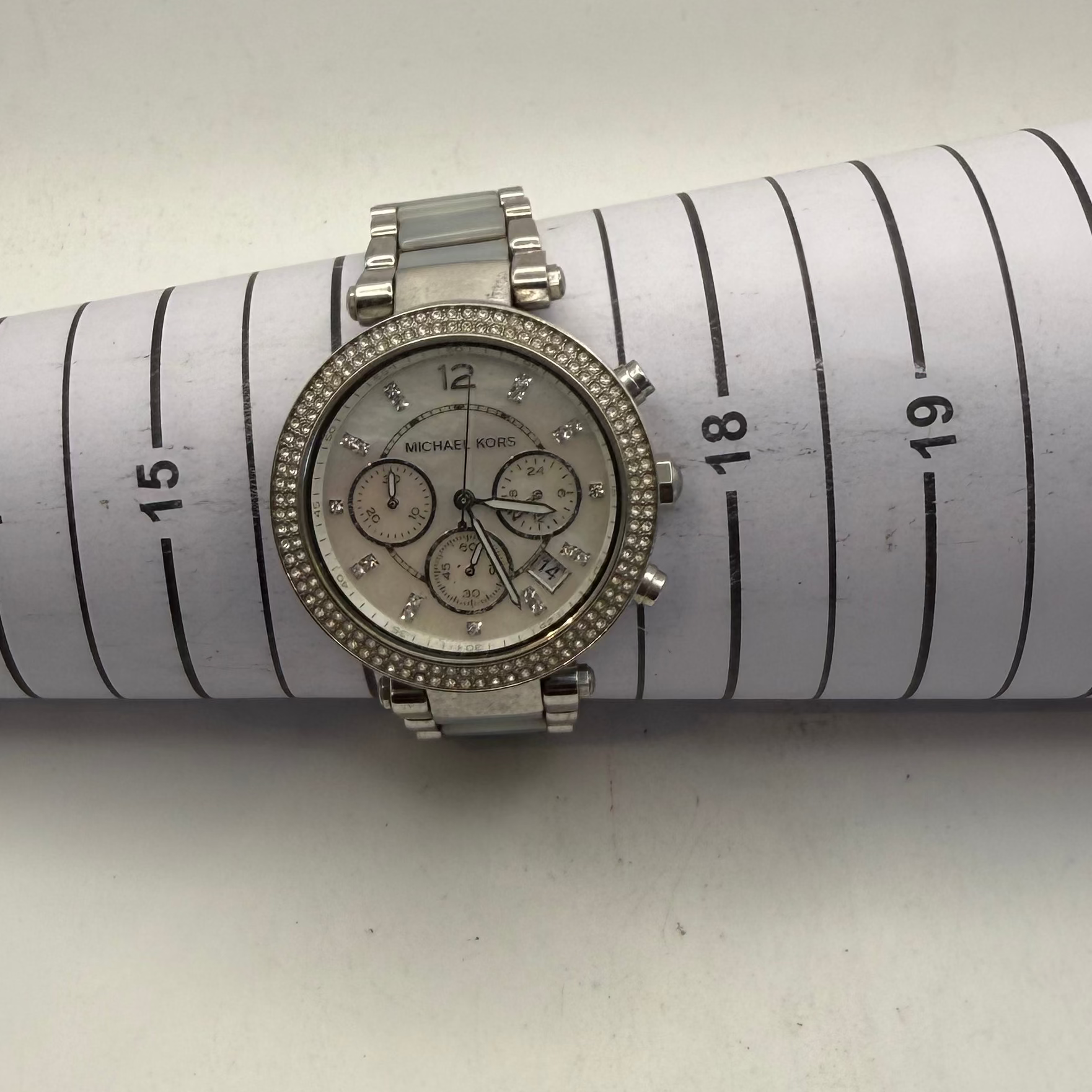 Michael Kors Ladies Chronograph Crystal Bezel Watch 42mm (Fully Tested and Working)- £45.00