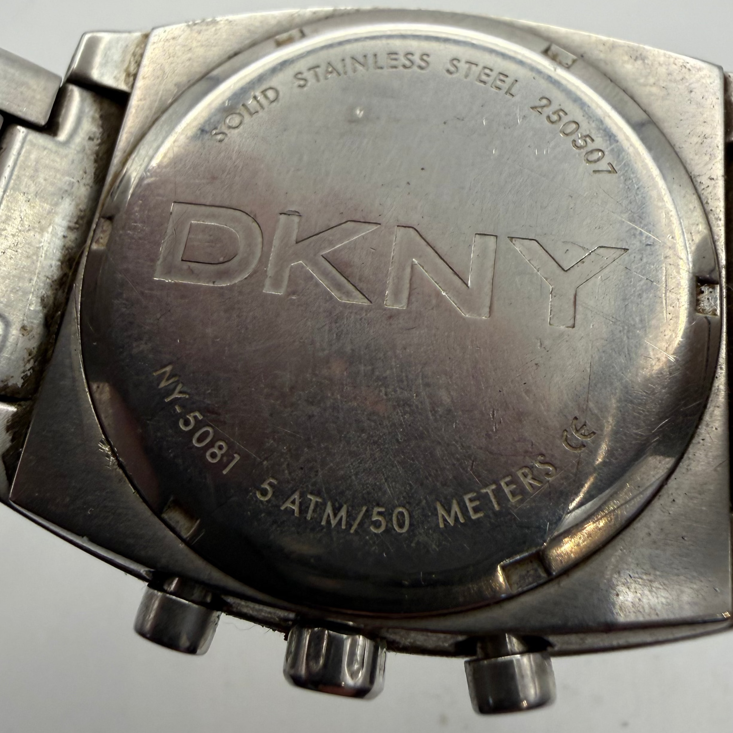 DKNY NY-5081 Men's Chronograph Stainless Steel Watch 44mm (Fully Tested and Working)- £45.00