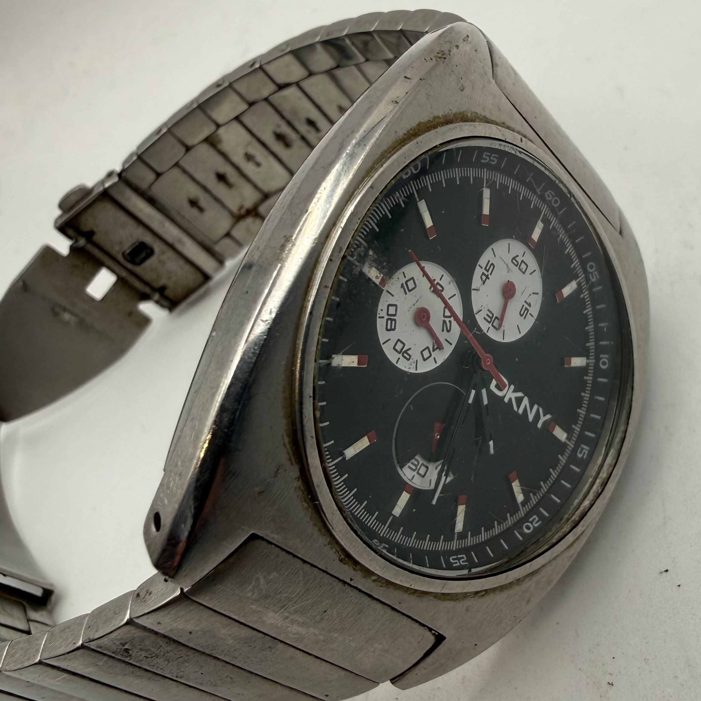 DKNY NY-5081 Men's Chronograph Stainless Steel Watch 44mm (Fully Tested and Working)- £45.00