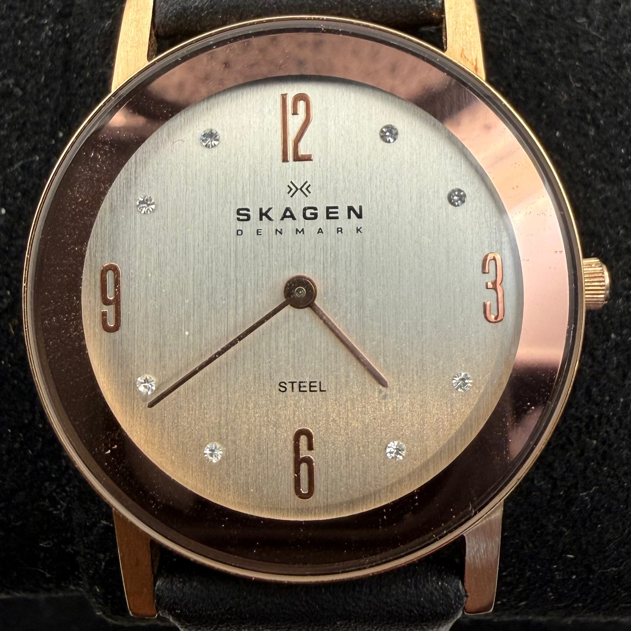 Skagen Denmark 39LRR1 Rose Gold Tone Ladies Watch 35mm (Fully Tested and Working)