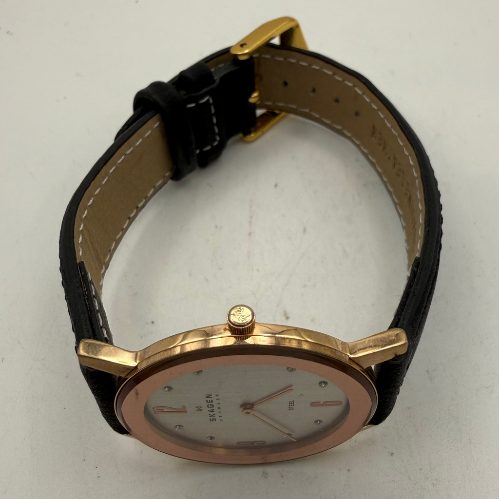 Skagen Denmark 39LRR1 Rose Gold Tone Ladies Watch 35mm (Fully Tested and Working)