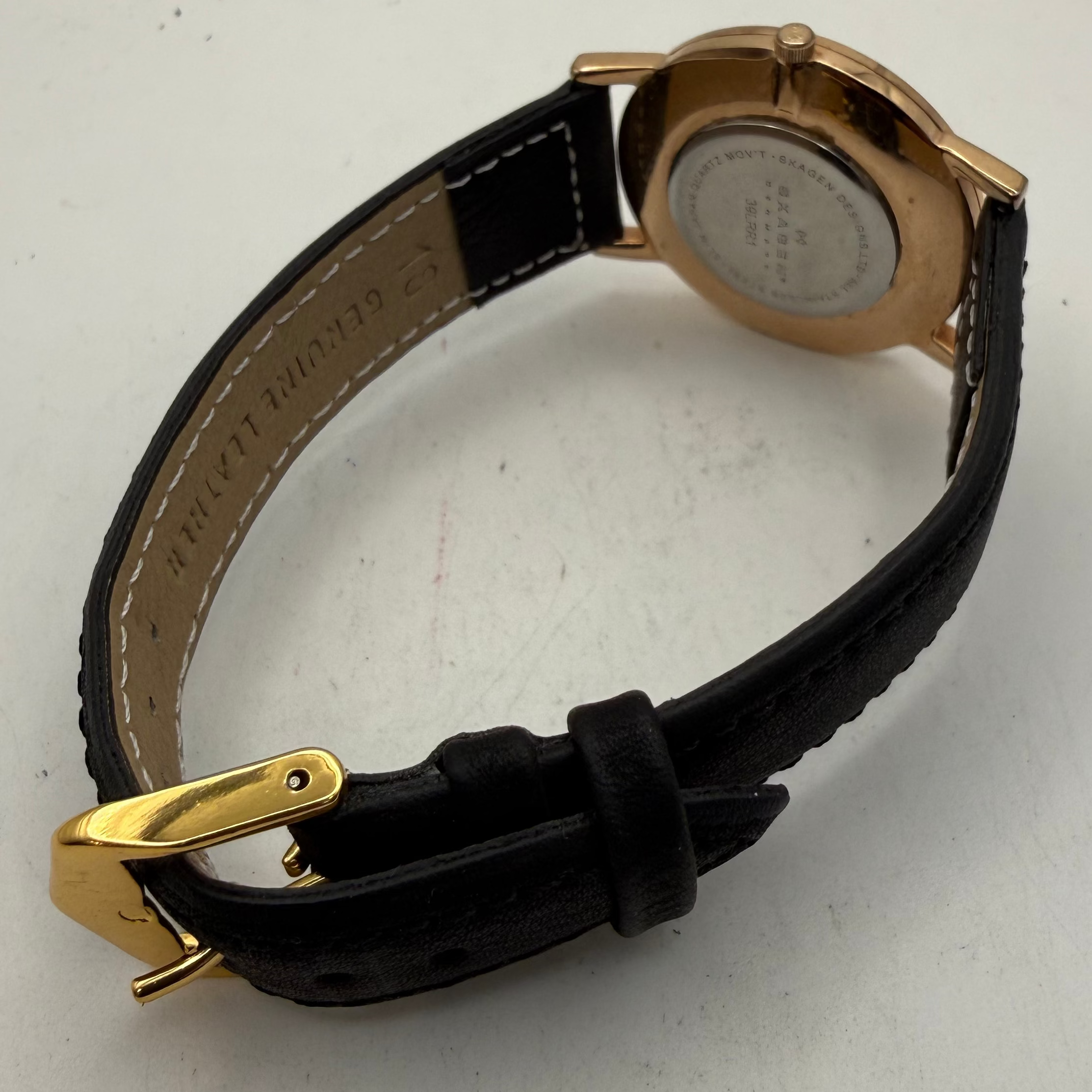 Skagen Denmark 39LRR1 Rose Gold Tone Ladies Watch 35mm (Fully Tested and Working)
