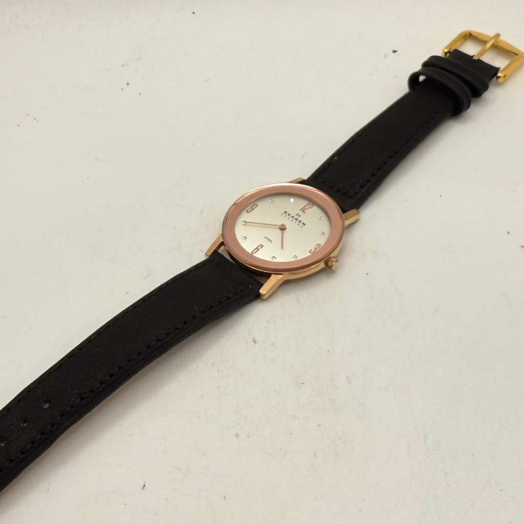 Skagen Denmark 39LRR1 Rose Gold Tone Ladies Watch 35mm (Fully Tested and Working)