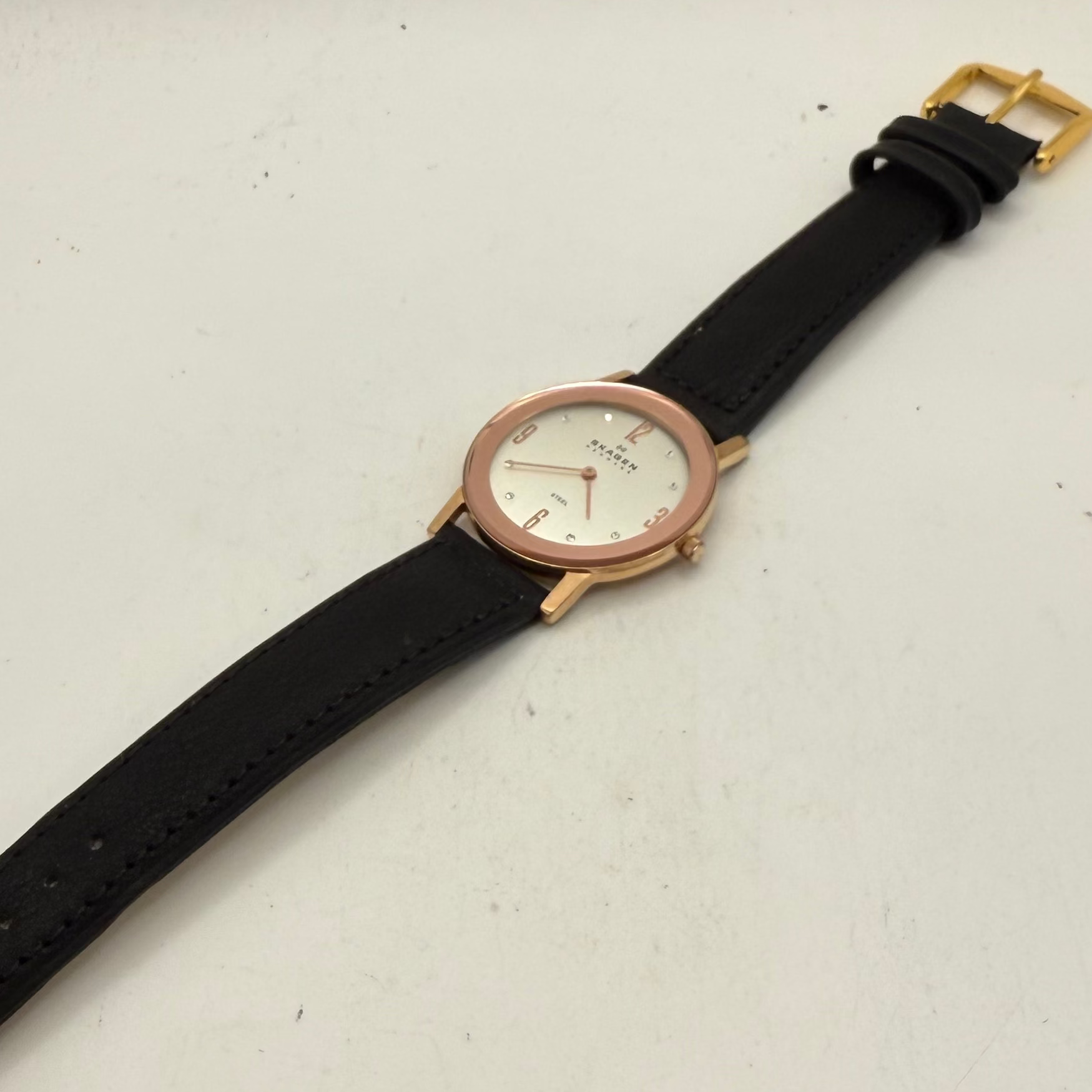 Skagen Denmark 39LRR1 Rose Gold Tone Ladies Watch 35mm (Fully Tested and Working)