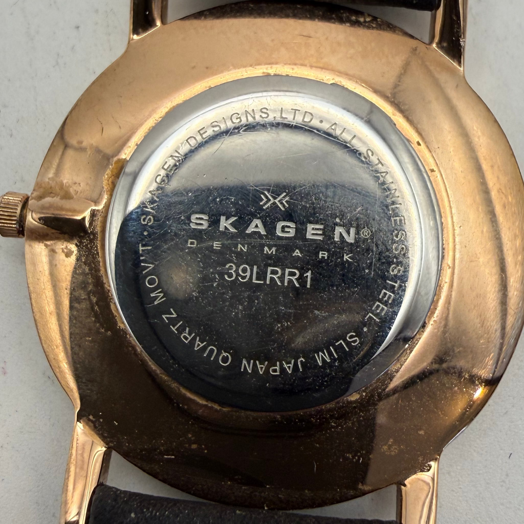 Skagen Denmark 39LRR1 Rose Gold Tone Ladies Watch 35mm (Fully Tested and Working)