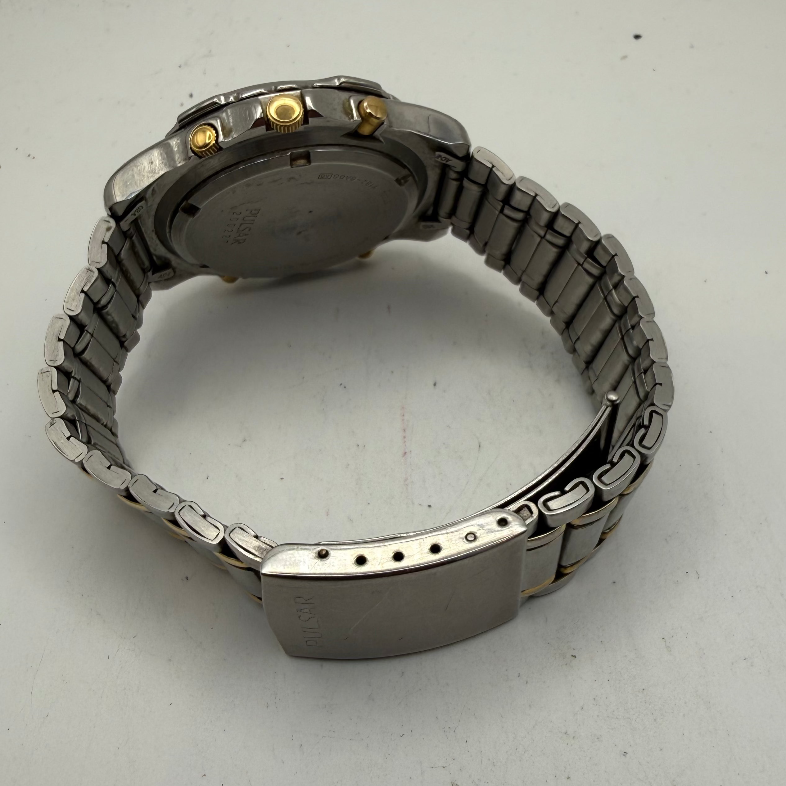 Pulsar Quartz Chronograph Alarm 100m Two-Tone Men's Watch (Fully Tested and Working)- £55.00