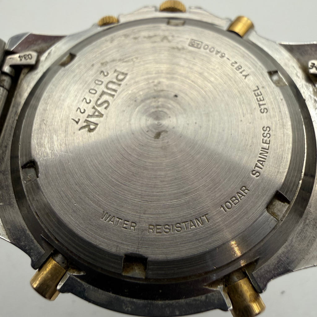 Pulsar Quartz Chronograph Alarm 100m Two-Tone Men's Watch (Fully Tested and Working)- £55.00