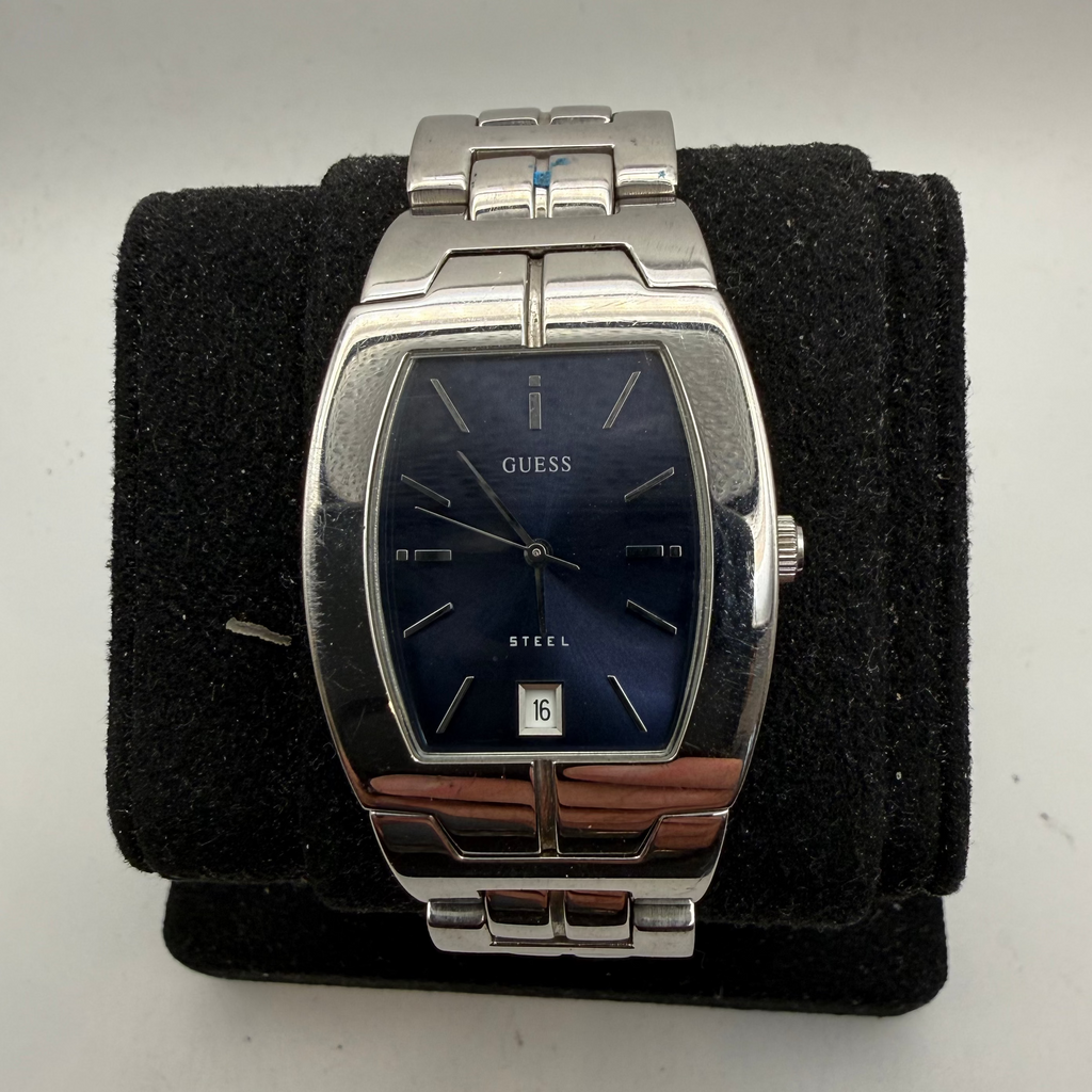 Guess Steel Blue Dial Date Quartz Men's Watch (Fully Tested and Working)- £35.00