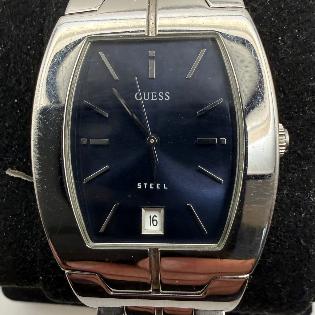 Guess Steel Blue Dial Date Quartz Men's Watch (Fully Tested and Working)- £35.00