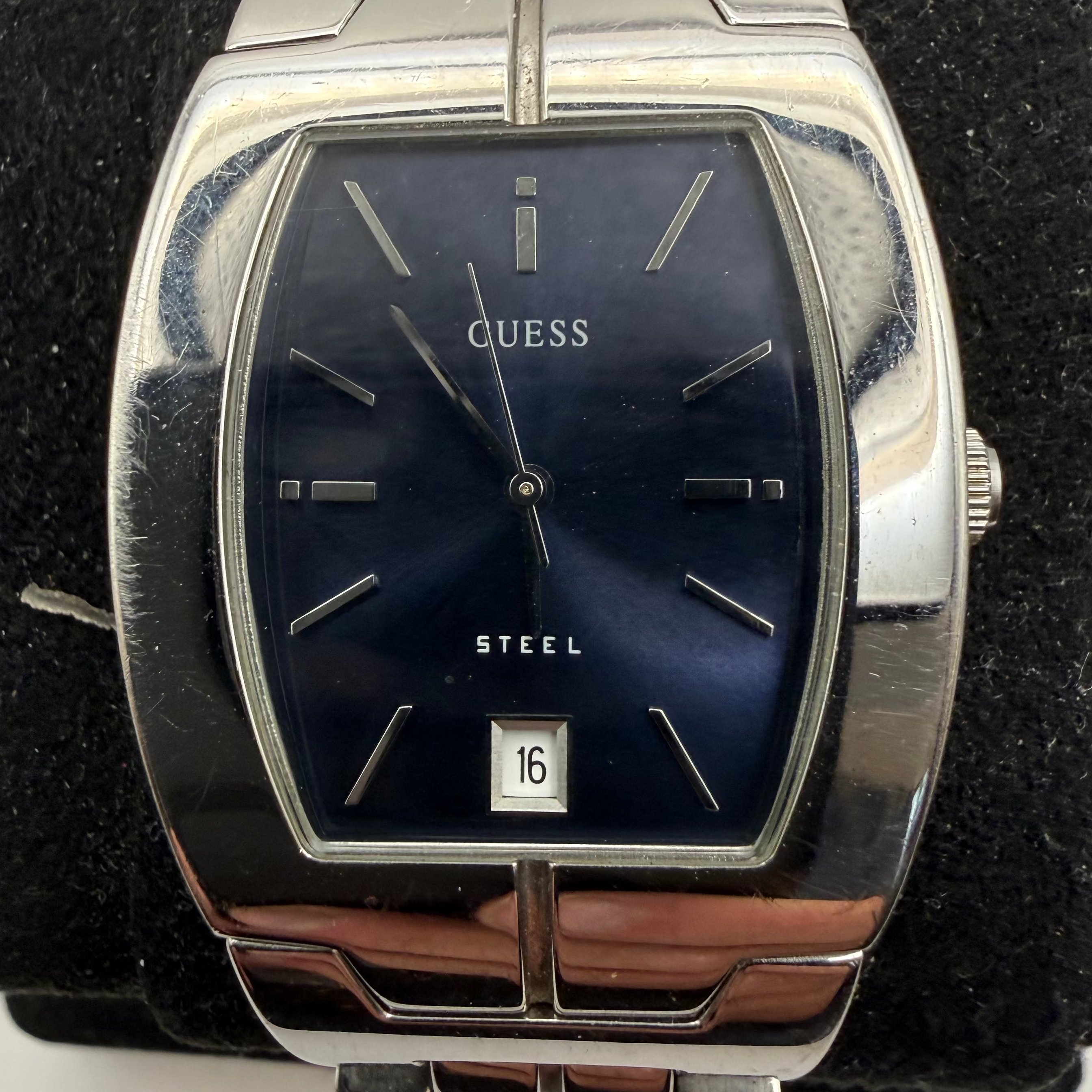 Guess Steel Blue Dial Date Quartz Men's Watch (Fully Tested and Working)- £35.00
