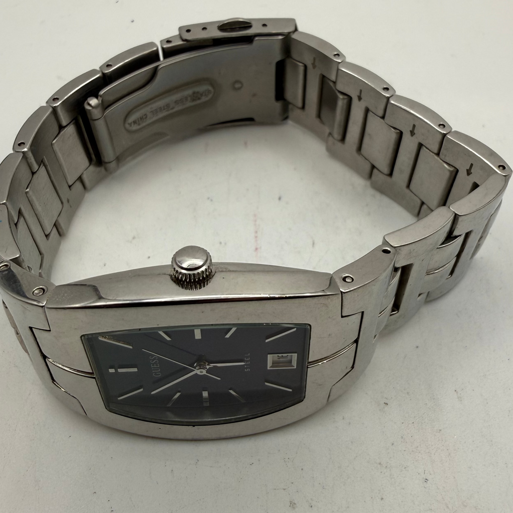 Guess Steel Blue Dial Date Quartz Men's Watch (Fully Tested and Working)- £35.00