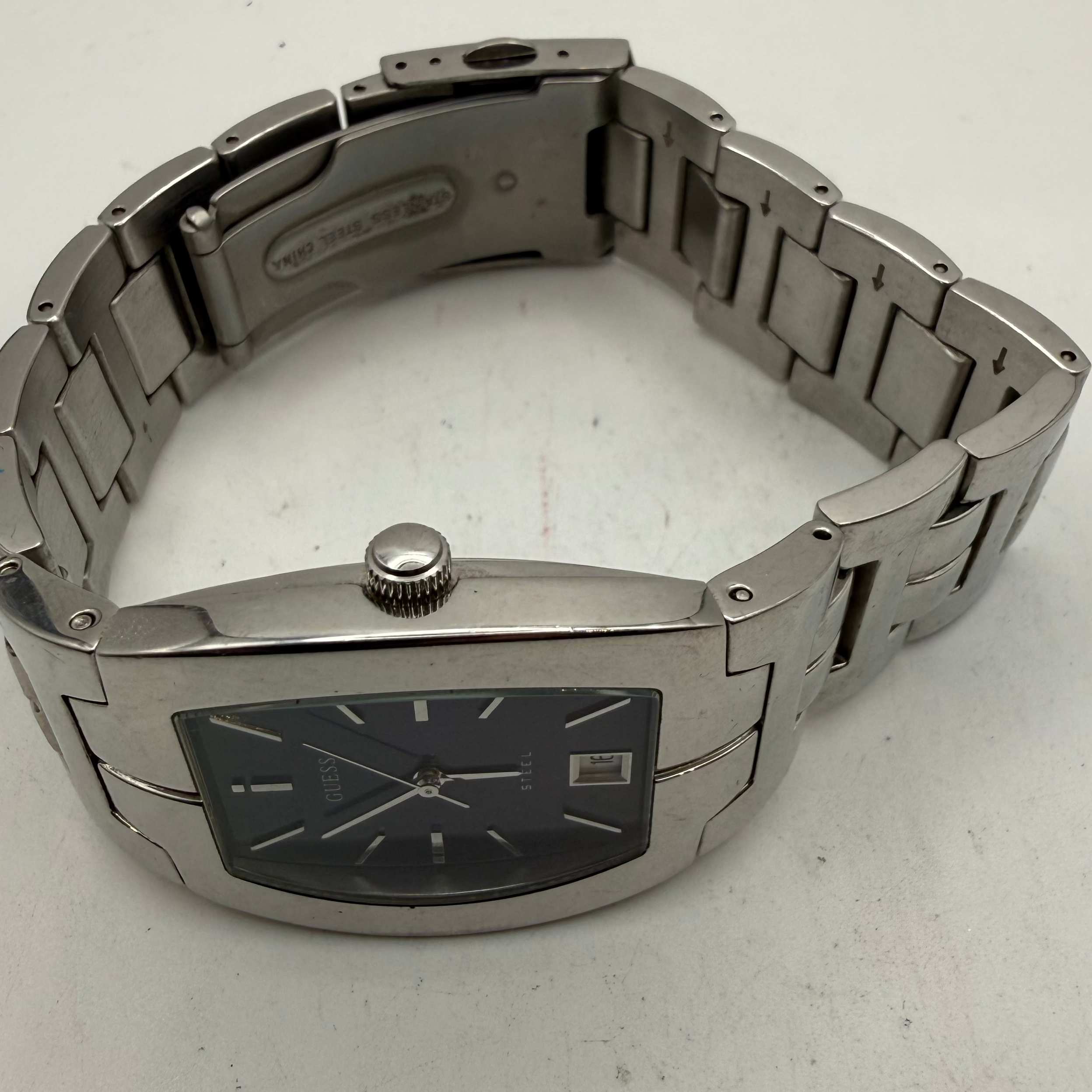 Guess Steel Blue Dial Date Quartz Men's Watch (Fully Tested and Working)- £35.00