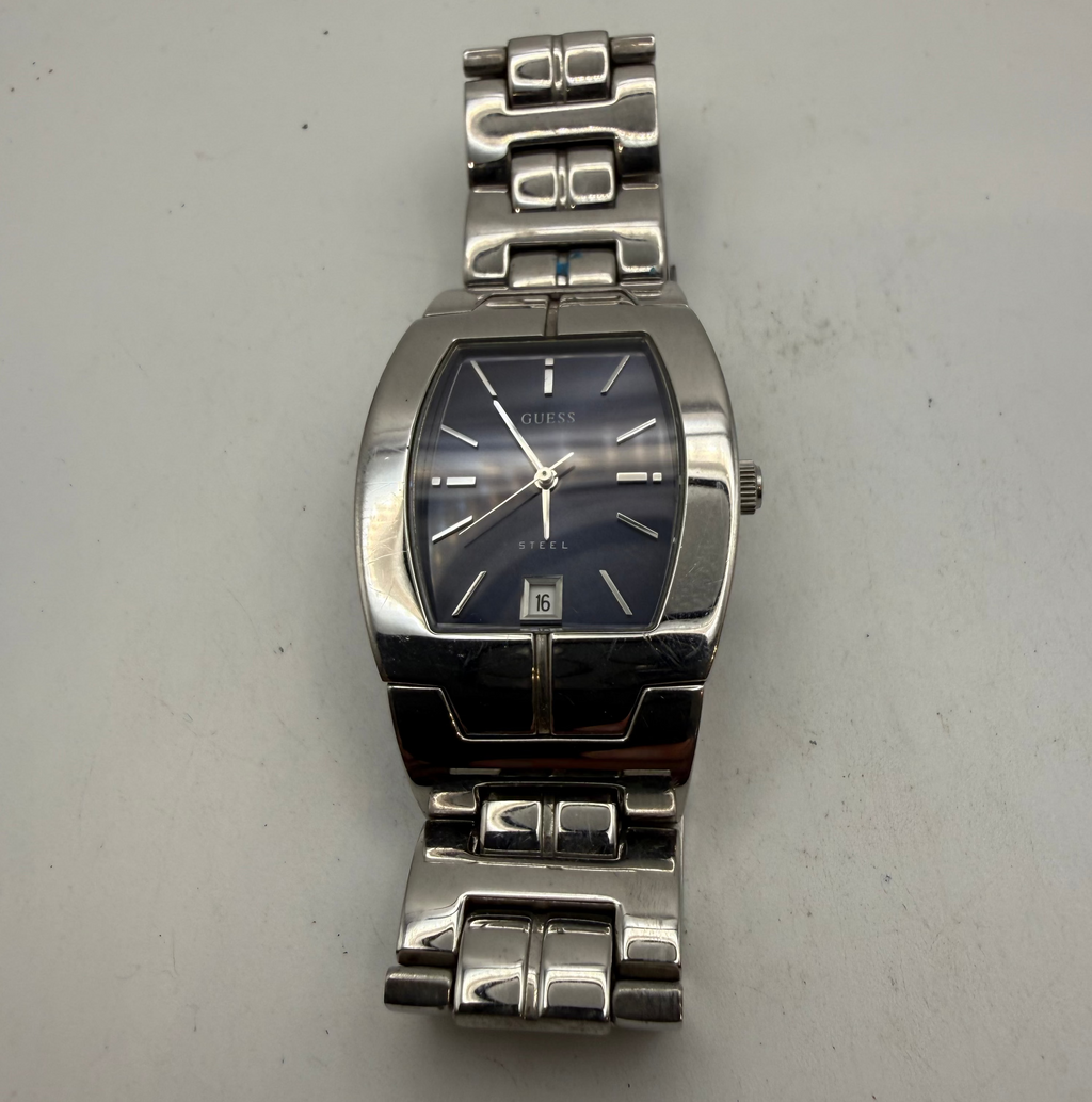 Guess Steel Blue Dial Date Quartz Men's Watch (Fully Tested and Working)- £35.00