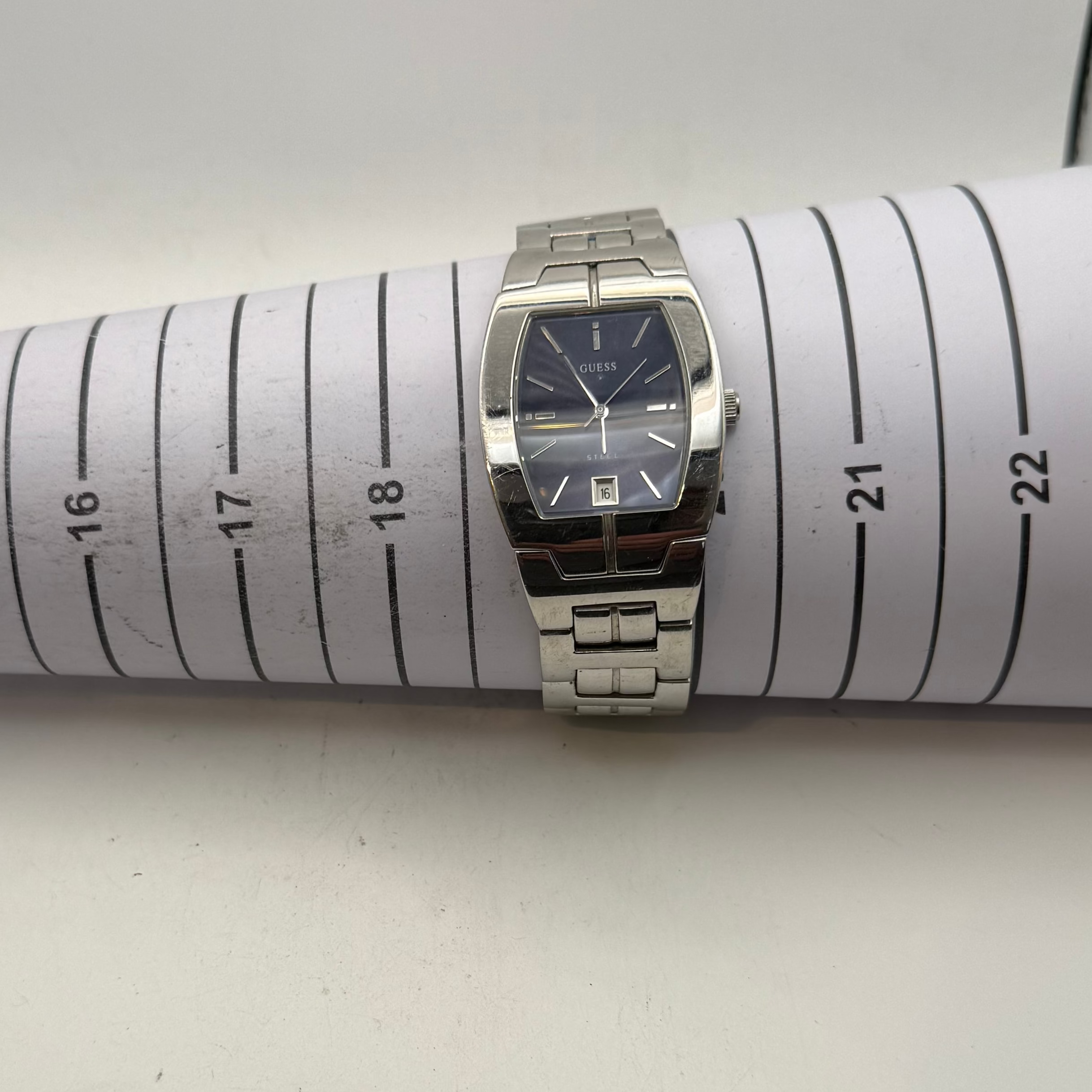 Guess Steel Blue Dial Date Quartz Men's Watch (Fully Tested and Working)- £35.00