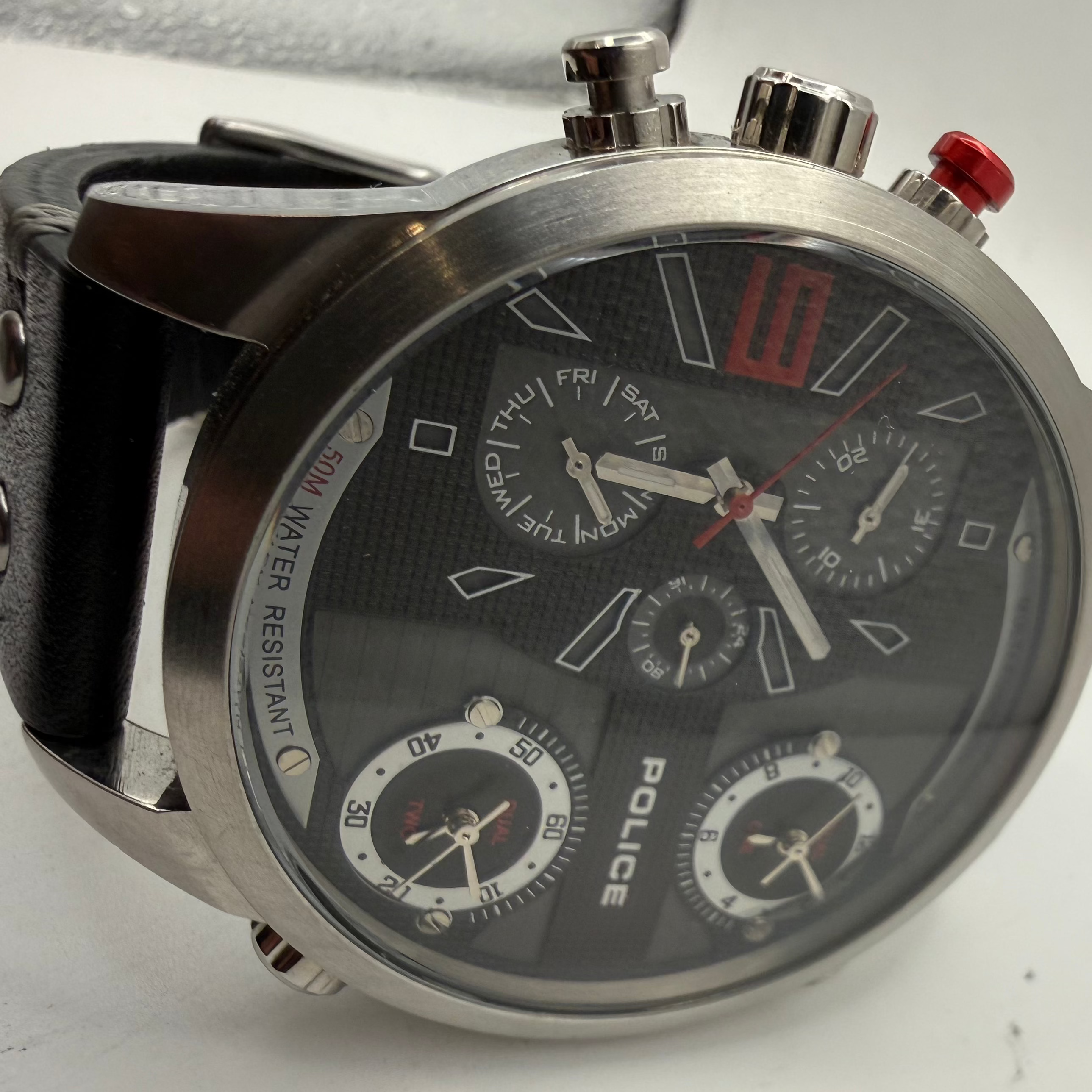 Police Multi-Function Black Dial Men's Watch 14378J (Fully Tested and Working)- £45.00