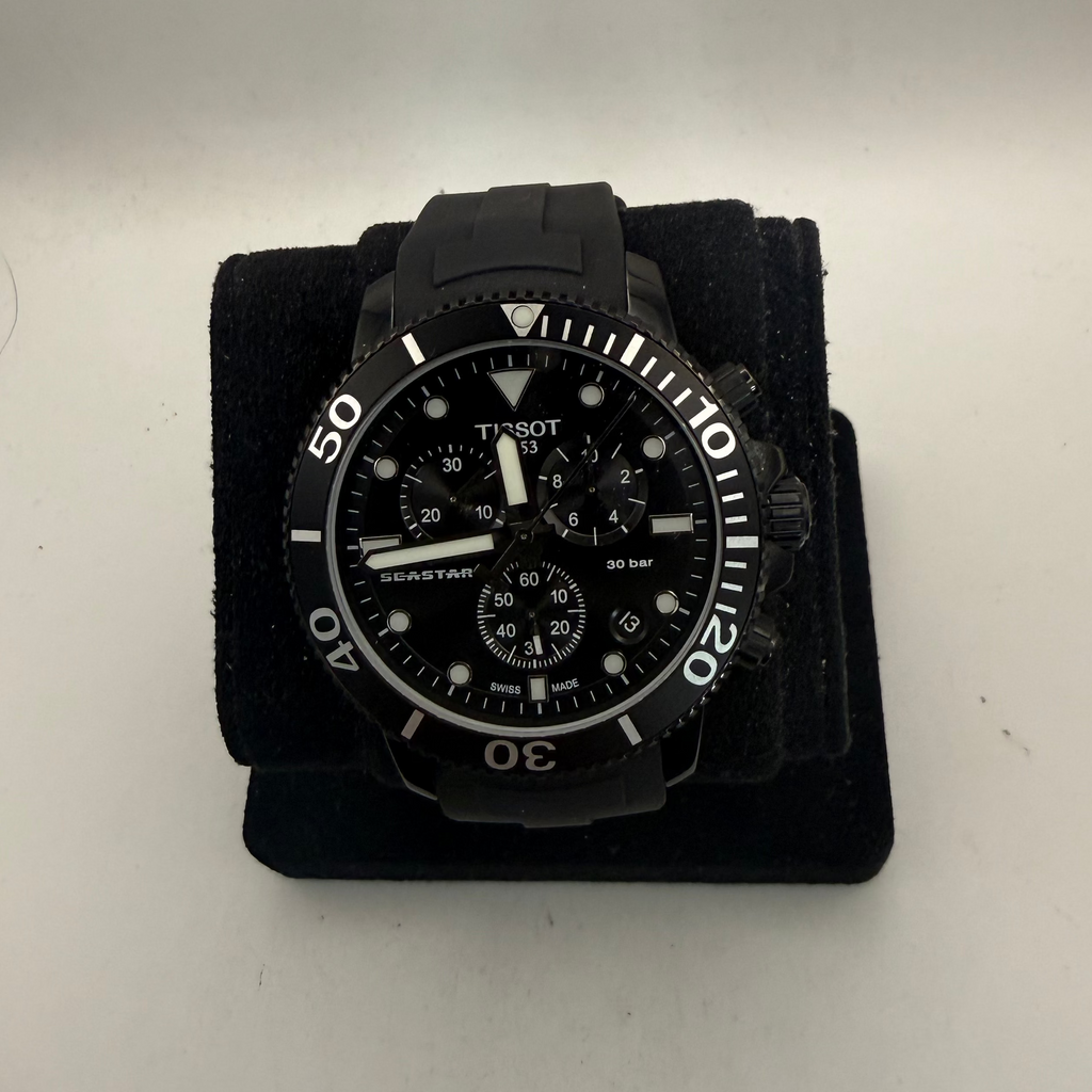 Tissot Seastar 1000 Chronograph Black PVD 30 Bar Men's Watch (Fully Tested and Working)- £300.00