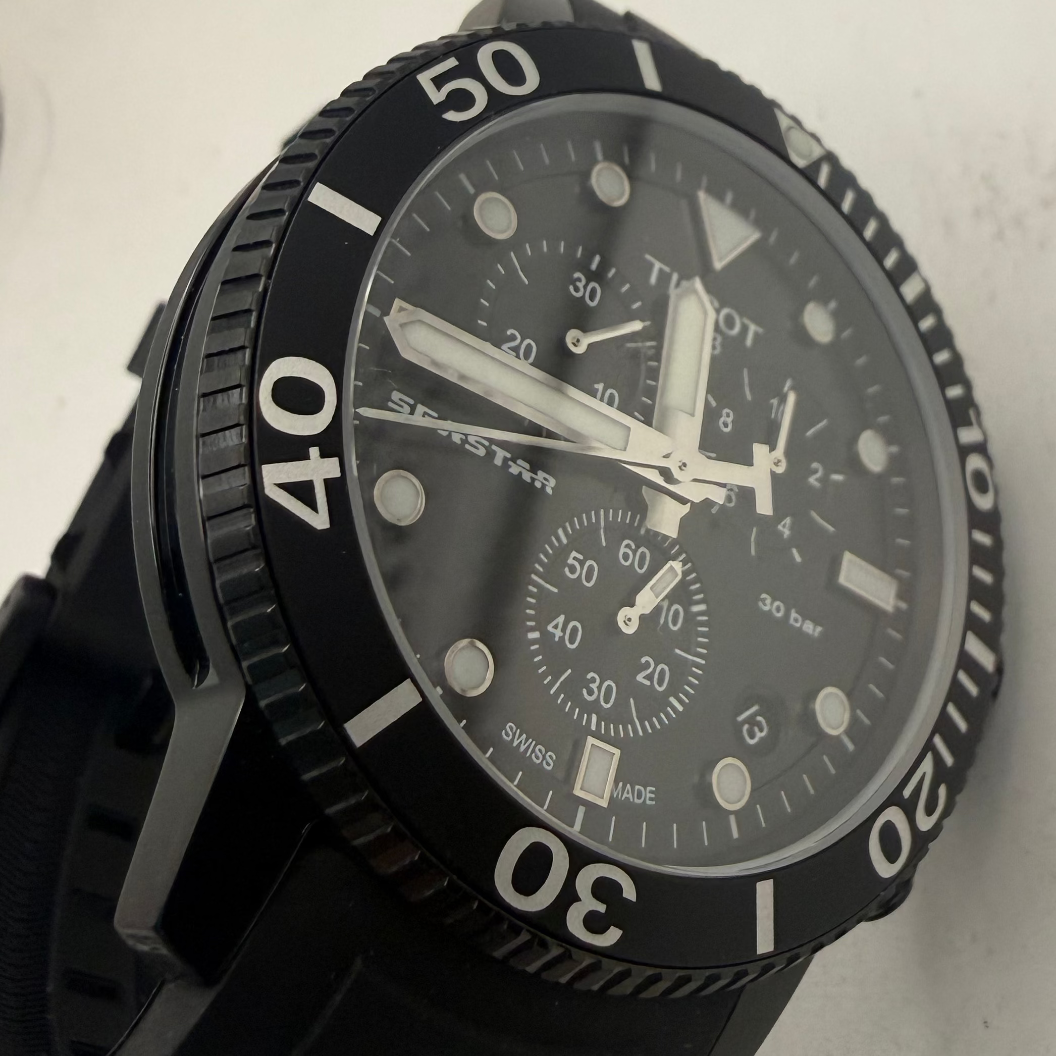 Tissot Seastar 1000 Chronograph Black PVD 30 Bar Men's Watch (Fully Tested and Working)- £300.00