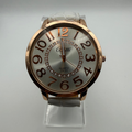 Botti Quartz Dress Watch – Rose Gold Tone &amp; White Strap- £12.99