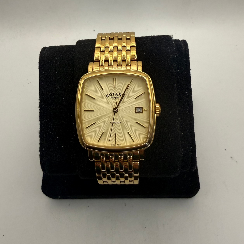 Rotary Windsor Gold Tone Date Men's Watch (Fully Tested and Working)- £65.00