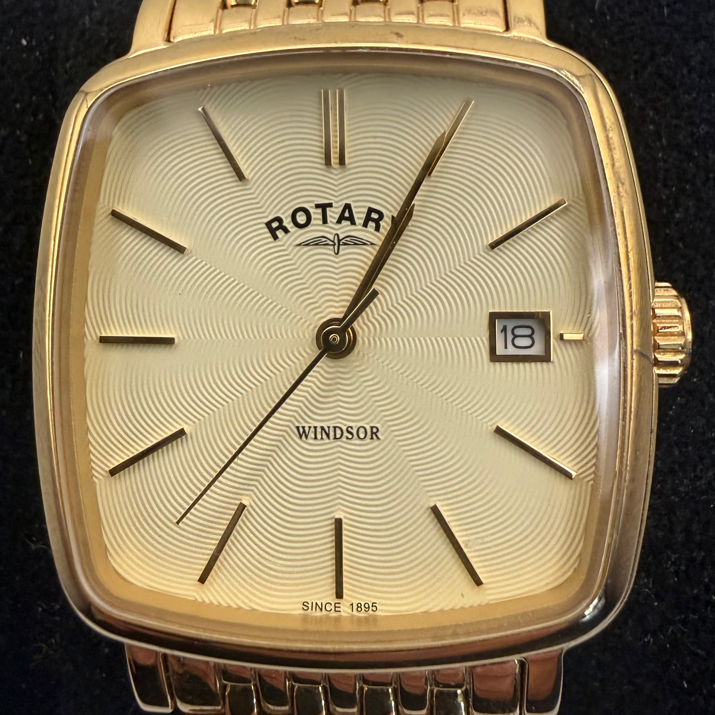 Rotary Windsor Gold Tone Date Men's Watch (Fully Tested and Working)- £65.00