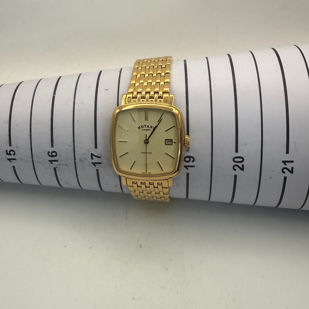 Rotary Windsor Gold Tone Date Men's Watch (Fully Tested and Working)- £65.00