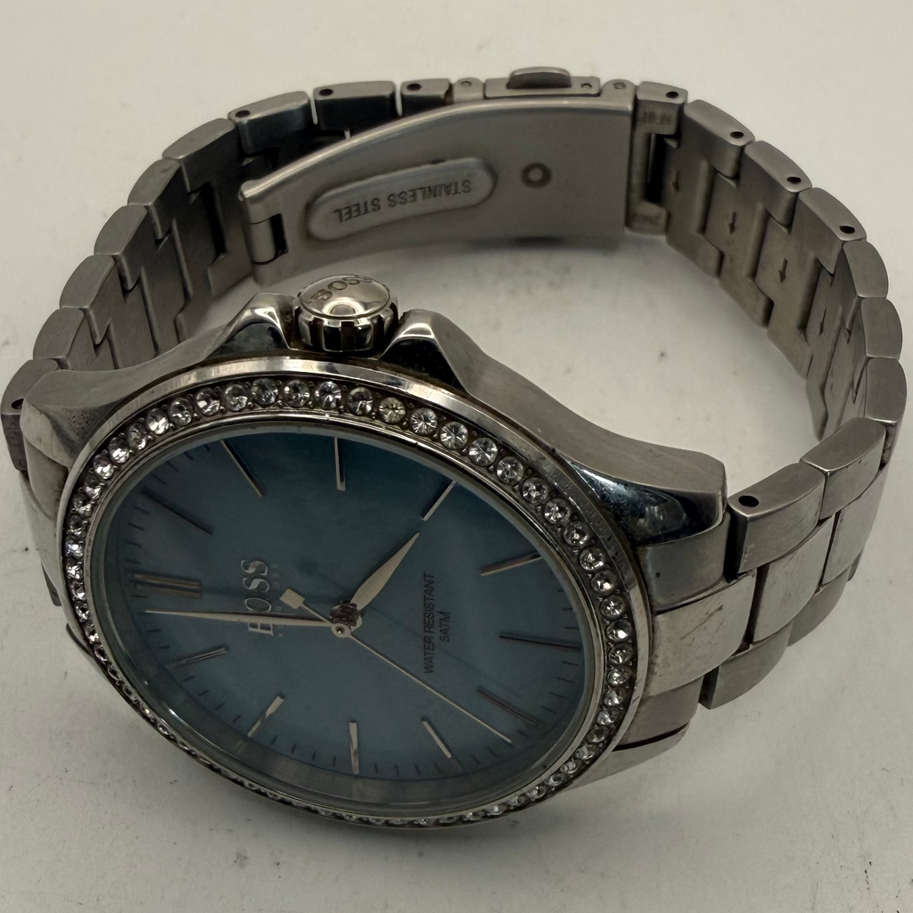 Hugo Boss Ladies Blue Mother of Pearl Crystal Bezel Watch (Fully Tested and Working)- £45.00