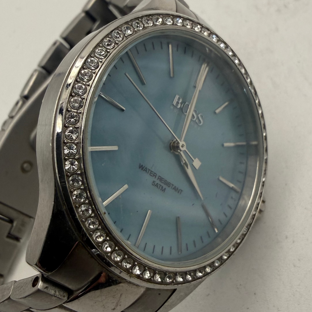Hugo Boss Ladies Blue Mother of Pearl Crystal Bezel Watch (Fully Tested and Working)- £45.00