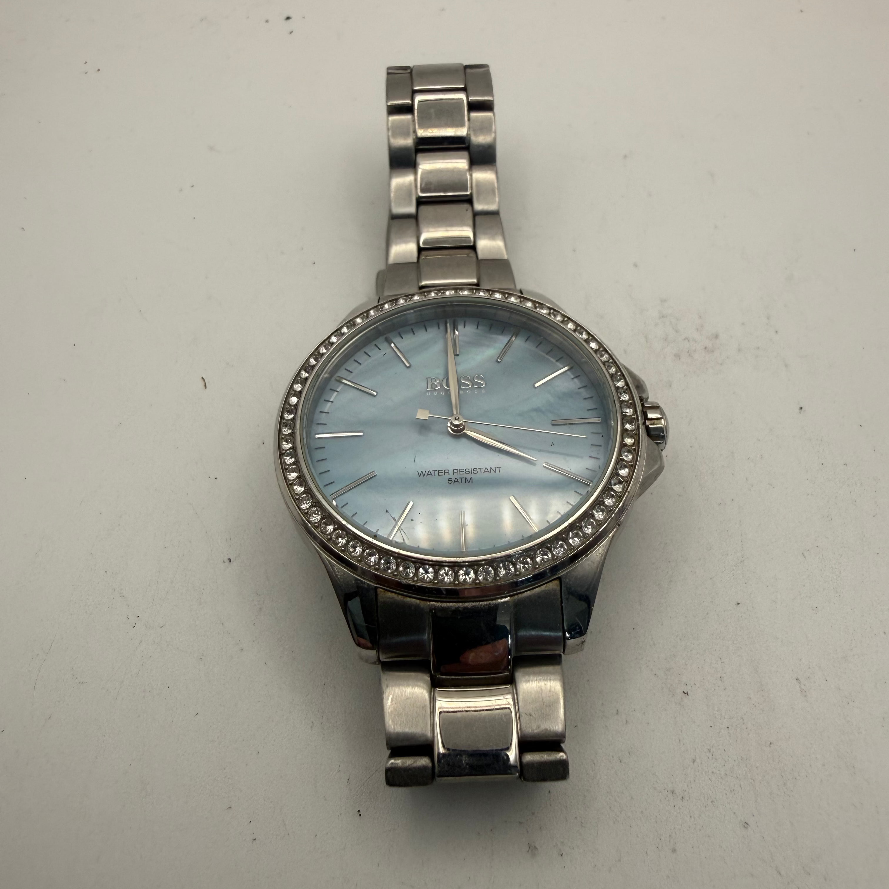 Hugo Boss Ladies Blue Mother of Pearl Crystal Bezel Watch (Fully Tested and Working)- £45.00