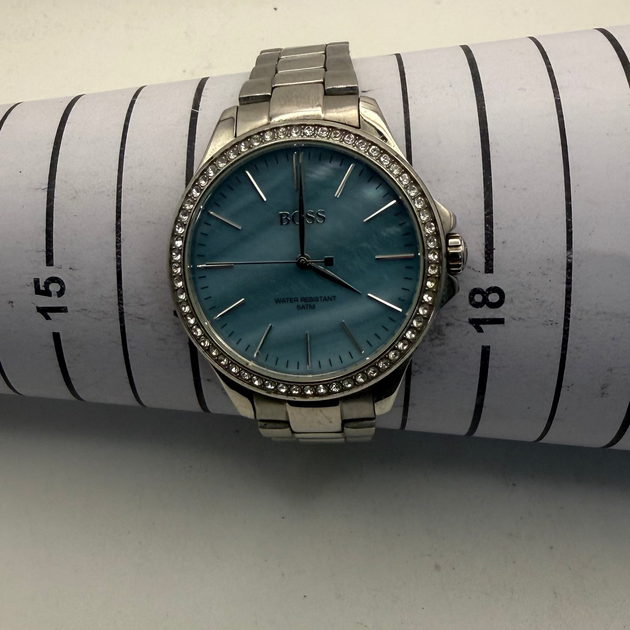 Hugo Boss Ladies Blue Mother of Pearl Crystal Bezel Watch (Fully Tested and Working)- £45.00