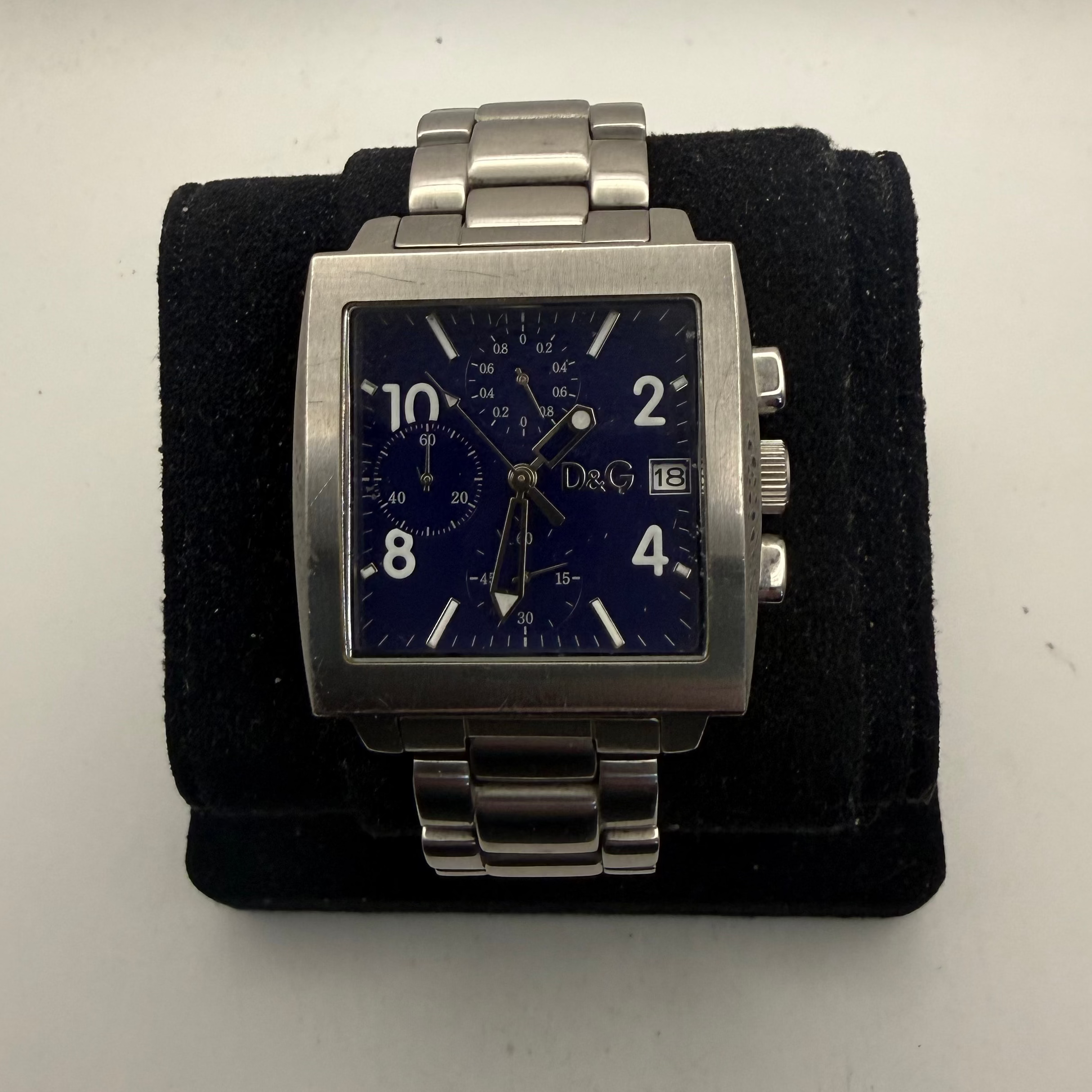 Dolce & Gabbana D&G Time Blue Chronograph Date Watch (Fully Tested and Working)- £50.00