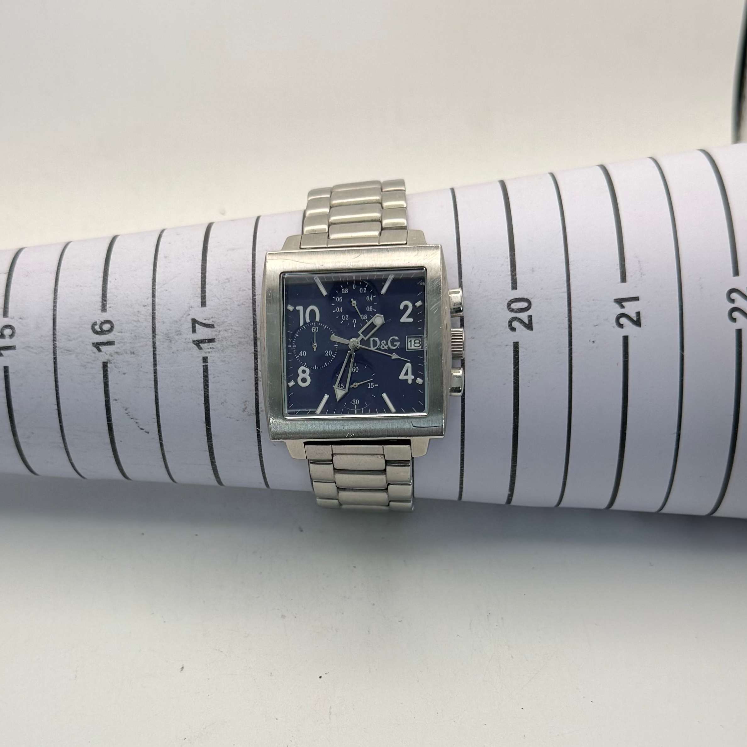 Dolce & Gabbana D&G Time Blue Chronograph Date Watch (Fully Tested and Working)- £50.00