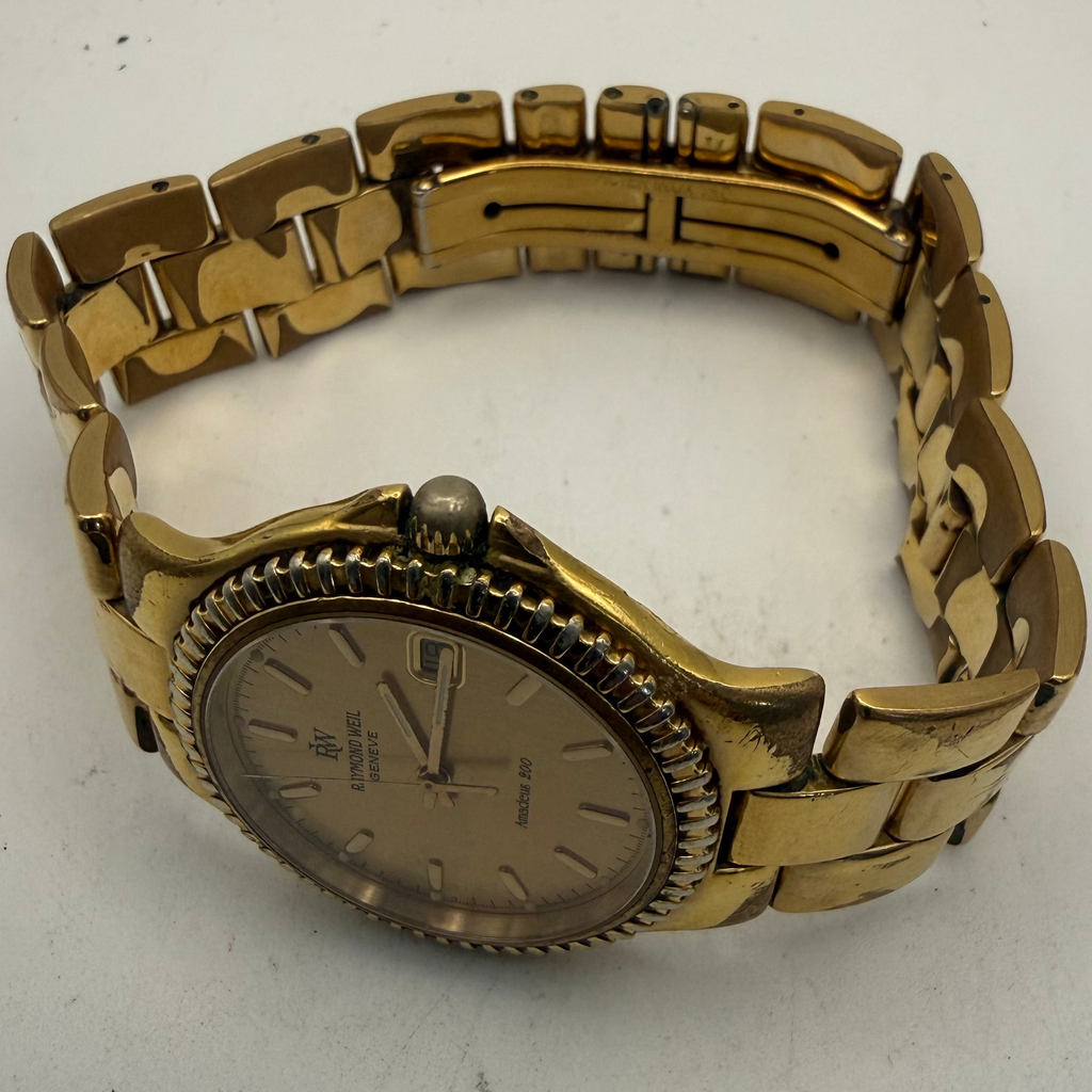 Raymond Weil Amadeus 200 Gold Tone Date Quartz Watch 9205-1 (Fully Tested and Working)- £90.00
