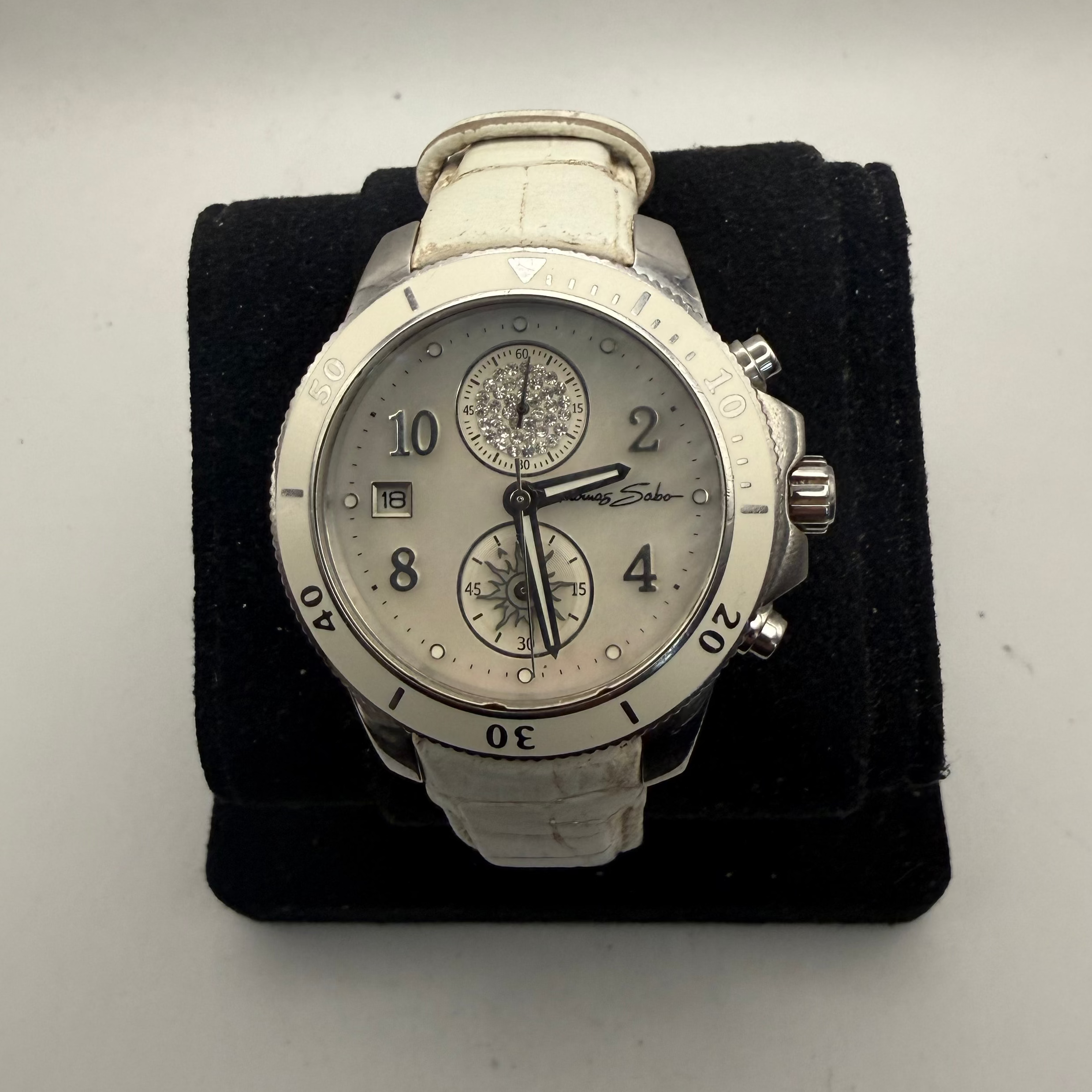 Thomas Sabo White Chronograph Date Quartz Watch 1984 Edition (Fully Tested and Working)- £35.00