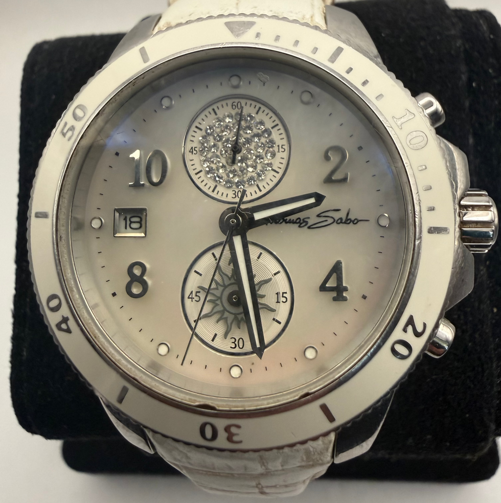 Thomas Sabo White Chronograph Date Quartz Watch 1984 Edition (Fully Tested and Working)- £35.00