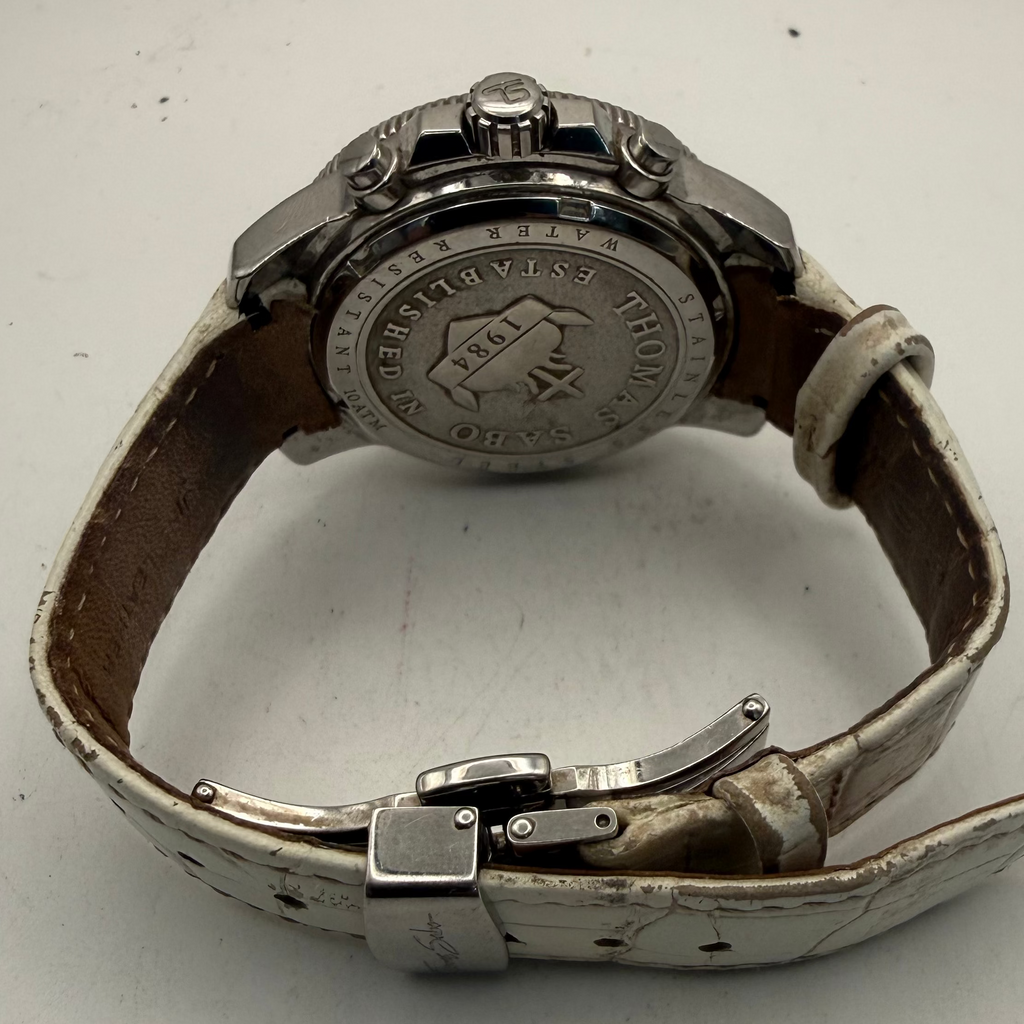 Thomas Sabo White Chronograph Date Quartz Watch 1984 Edition (Fully Tested and Working)- £35.00
