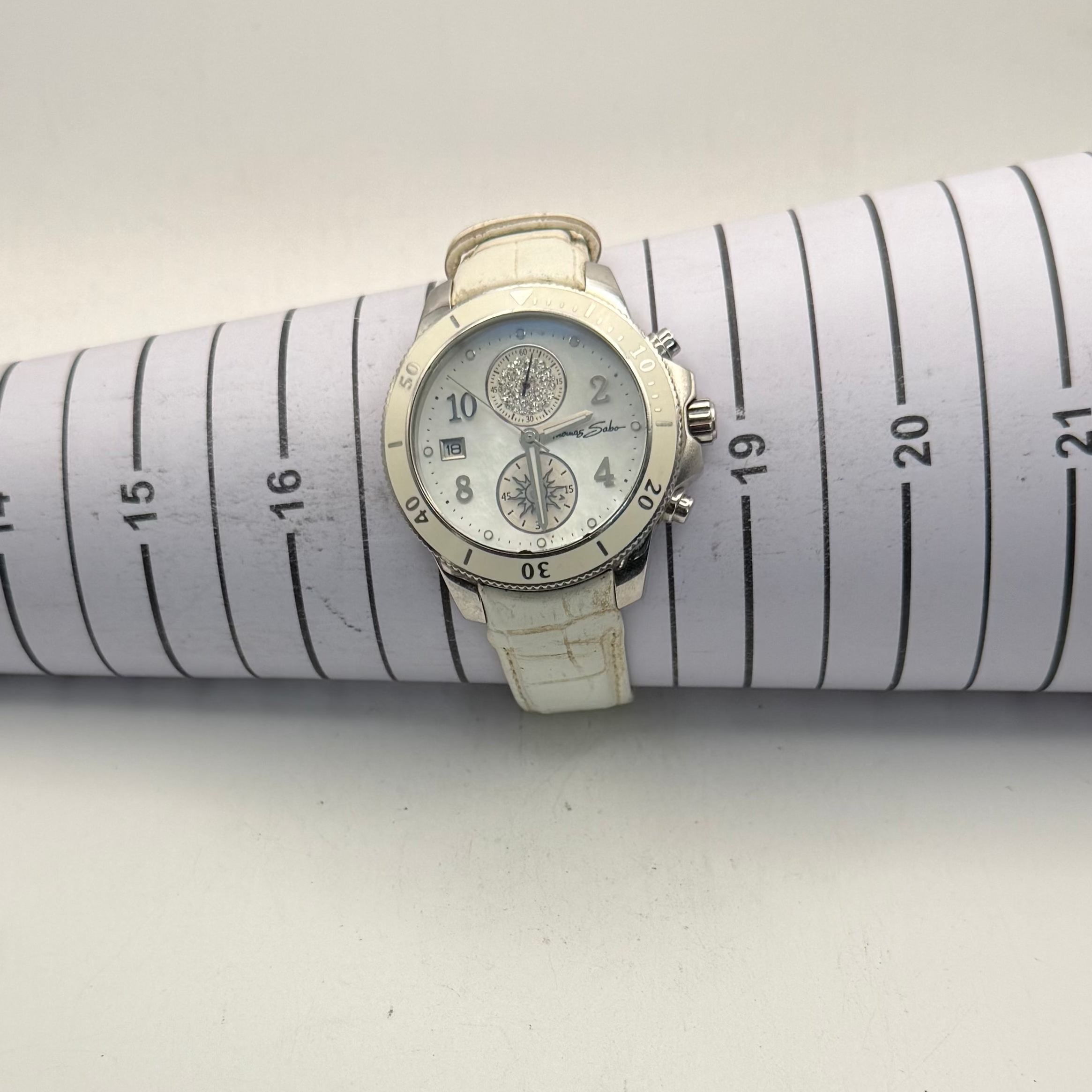 Thomas Sabo White Chronograph Date Quartz Watch 1984 Edition (Fully Tested and Working)- £35.00