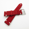 Suede Leather Strap 22mm Red - £7.99